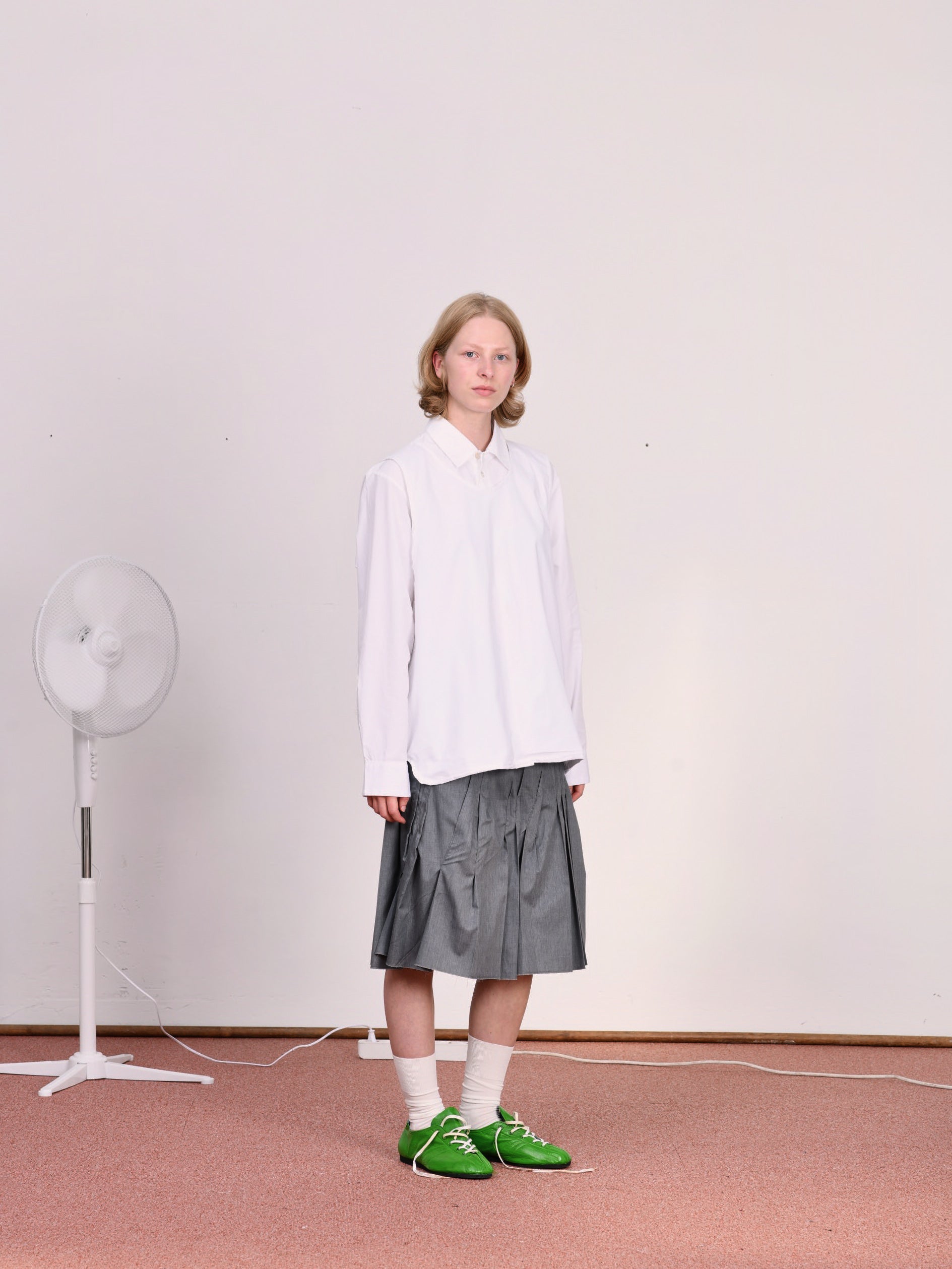 CF.23.RESEARCH.17.03 DOUBLE TANK/SHIRT WOVEN shirting cotton crisp white