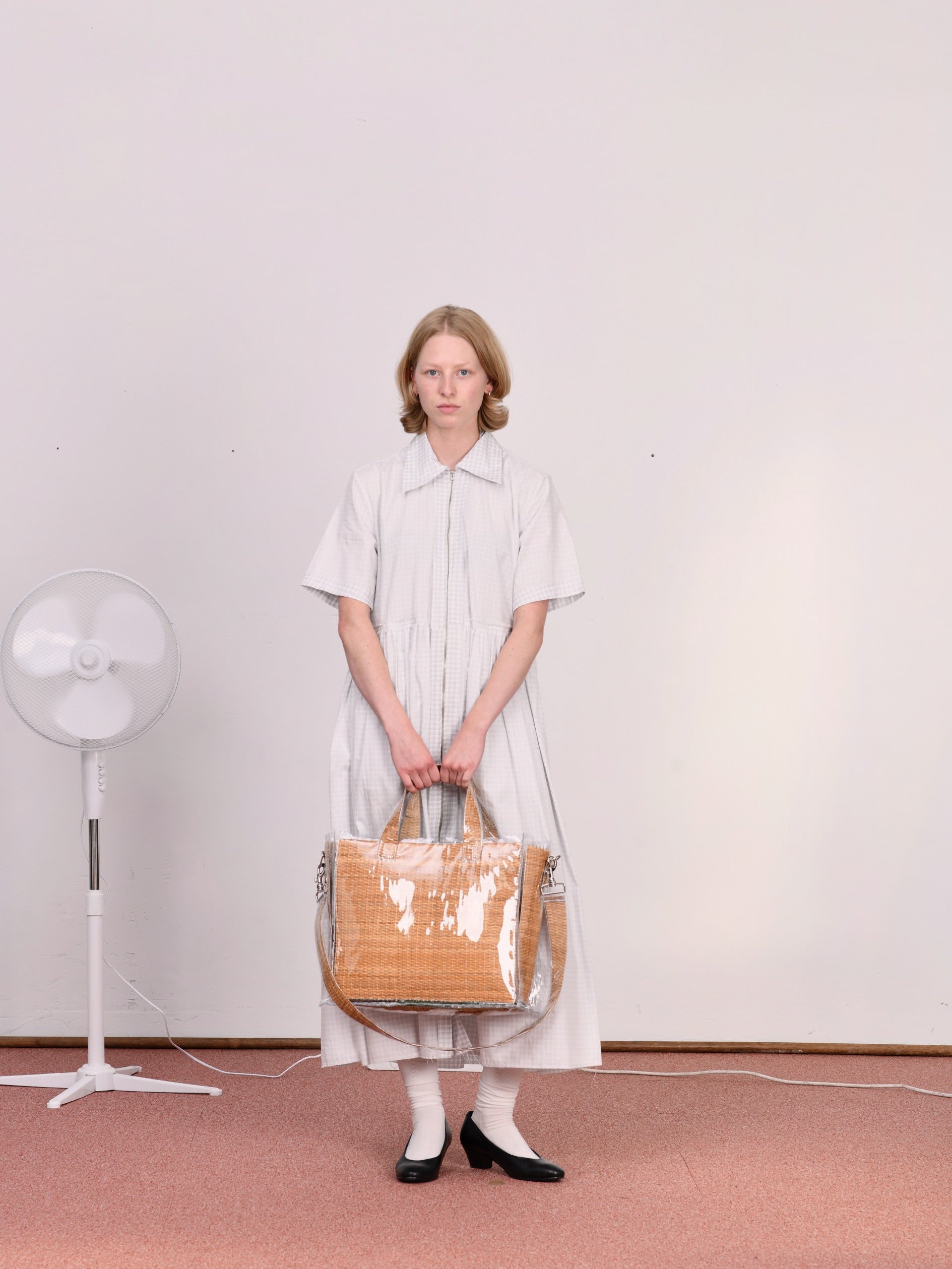 CF.23.08.05.02 ZIP SHIRT DRESS inside out shirting blue/white check