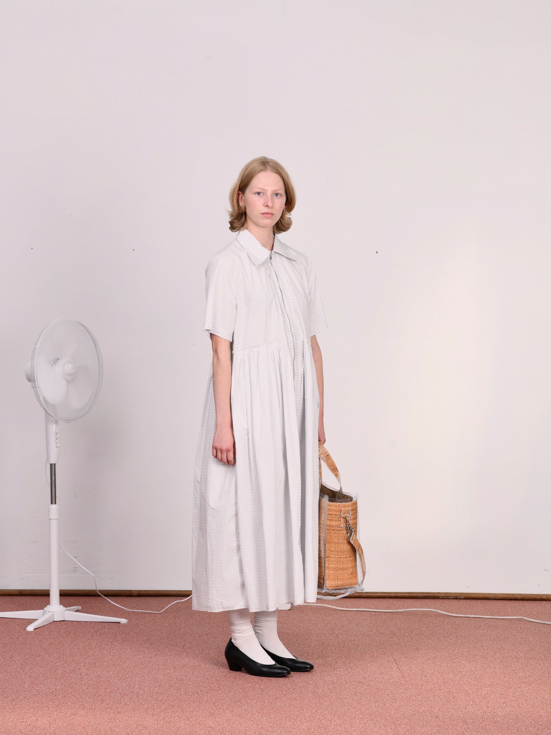 CF.23.08.05.02 ZIP SHIRT DRESS inside out shirting blue/white check
