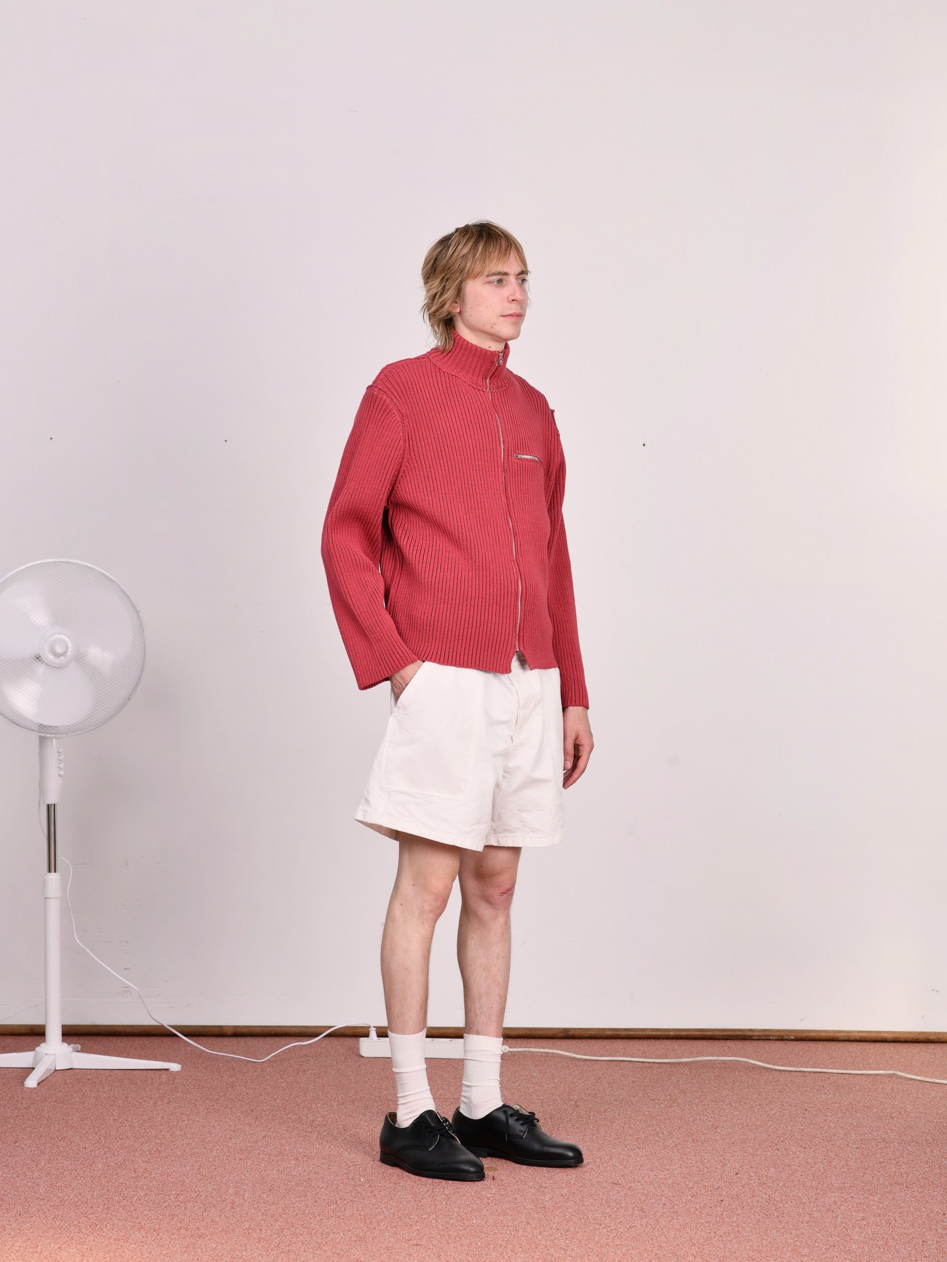 CF.23.13.03.01 FARMER SHORTS heavy canvas lily white