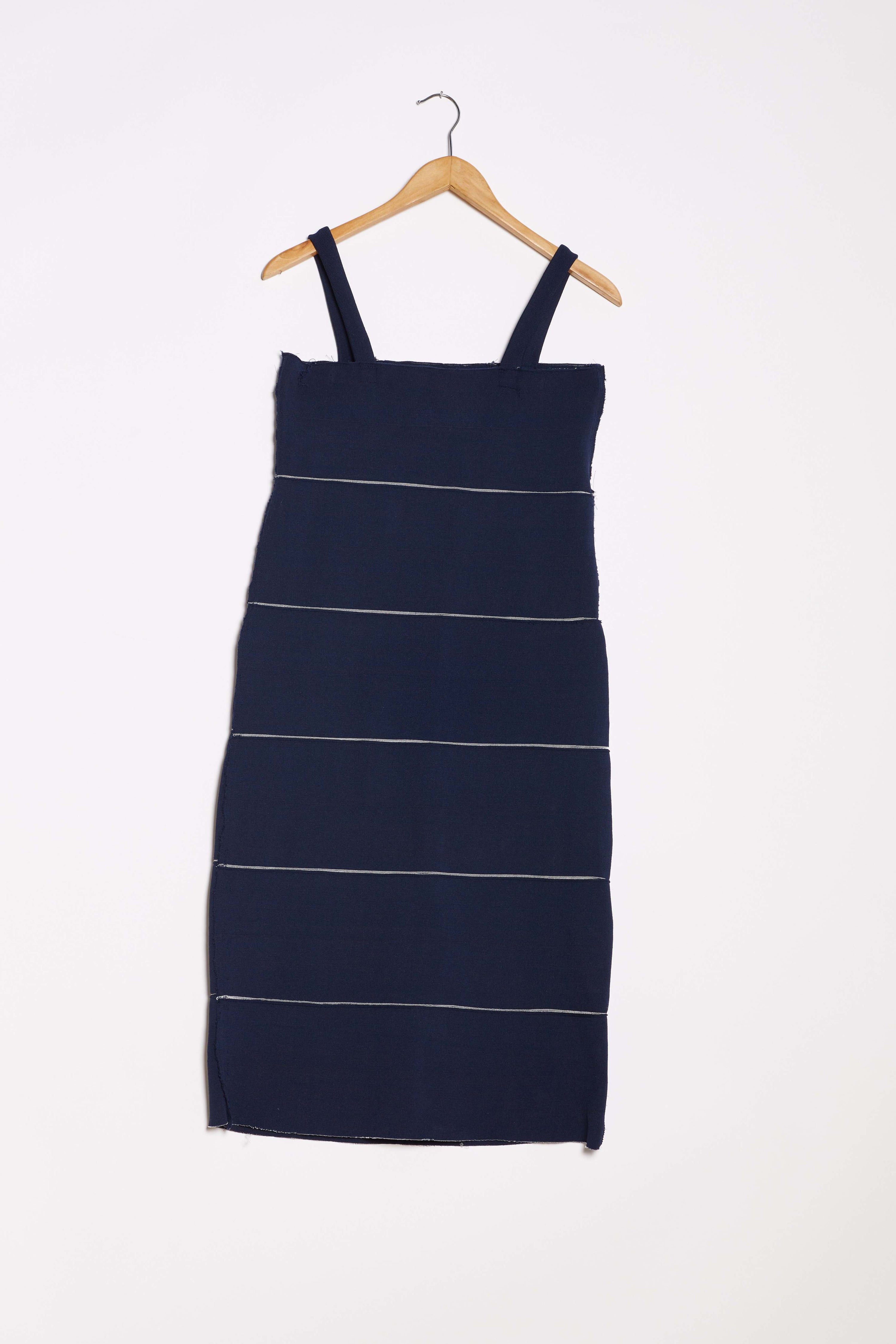 CF.17.03.02.01 LINKED-RIB DRESS navy