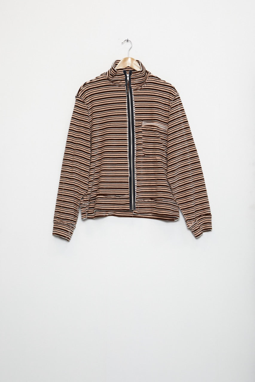 CF.18.02.05.01 TRACK JACKET PINK BROWN STRIPE