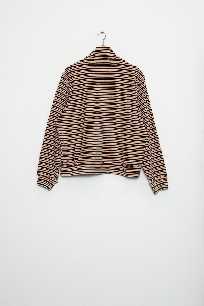 CF.18.02.05.01 TRACK JACKET PINK BROWN STRIPE