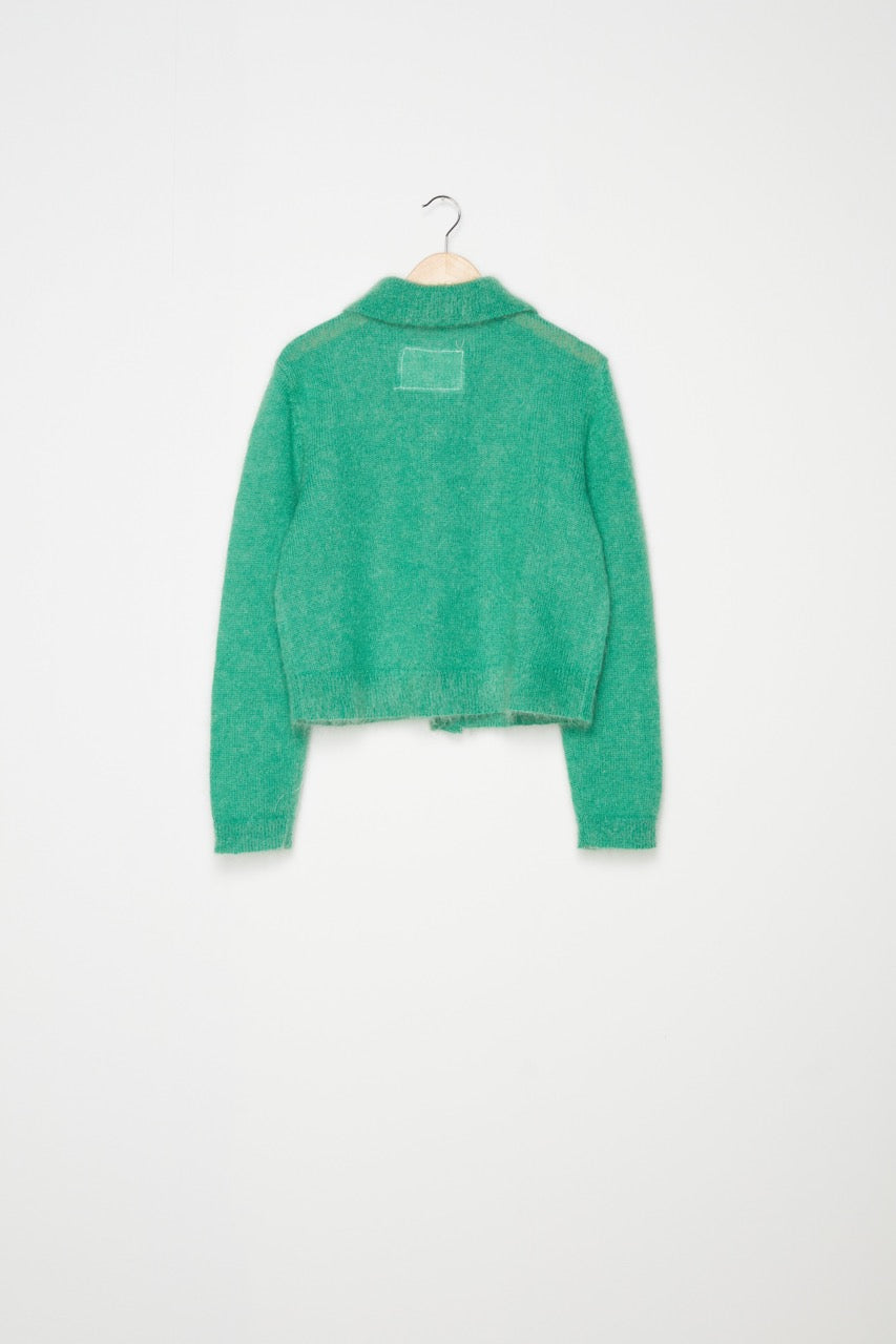 CF.18.03.08.01 70S CARDIGAN MOHAIR KNIT green