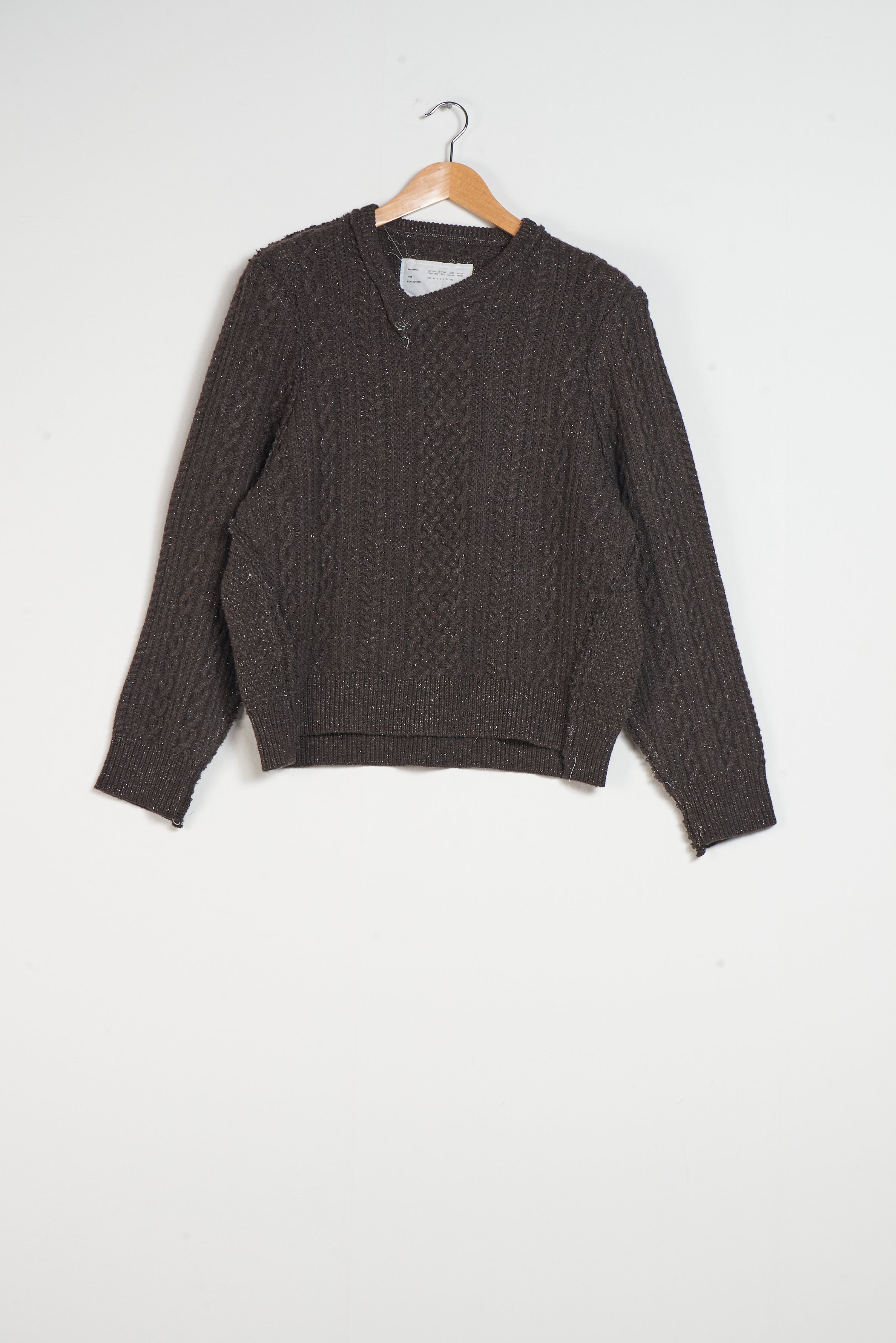 CF.20.03.02.01 FRANKENSTEIN CALBE KNIT NATURAL BROWN GLITTER