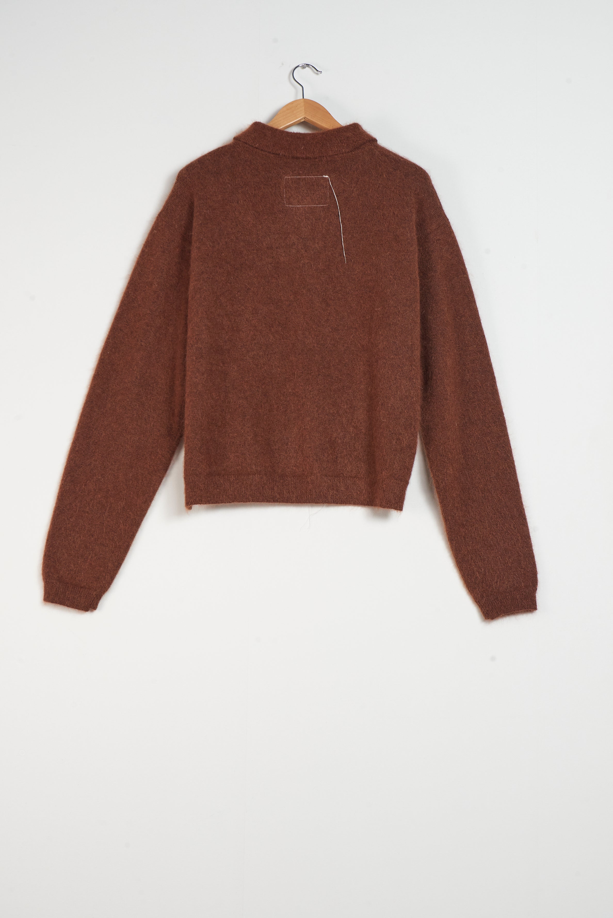 CF.20.03.04.02 HAIRY CARDIGAN BROWN – Camiel Fortgens