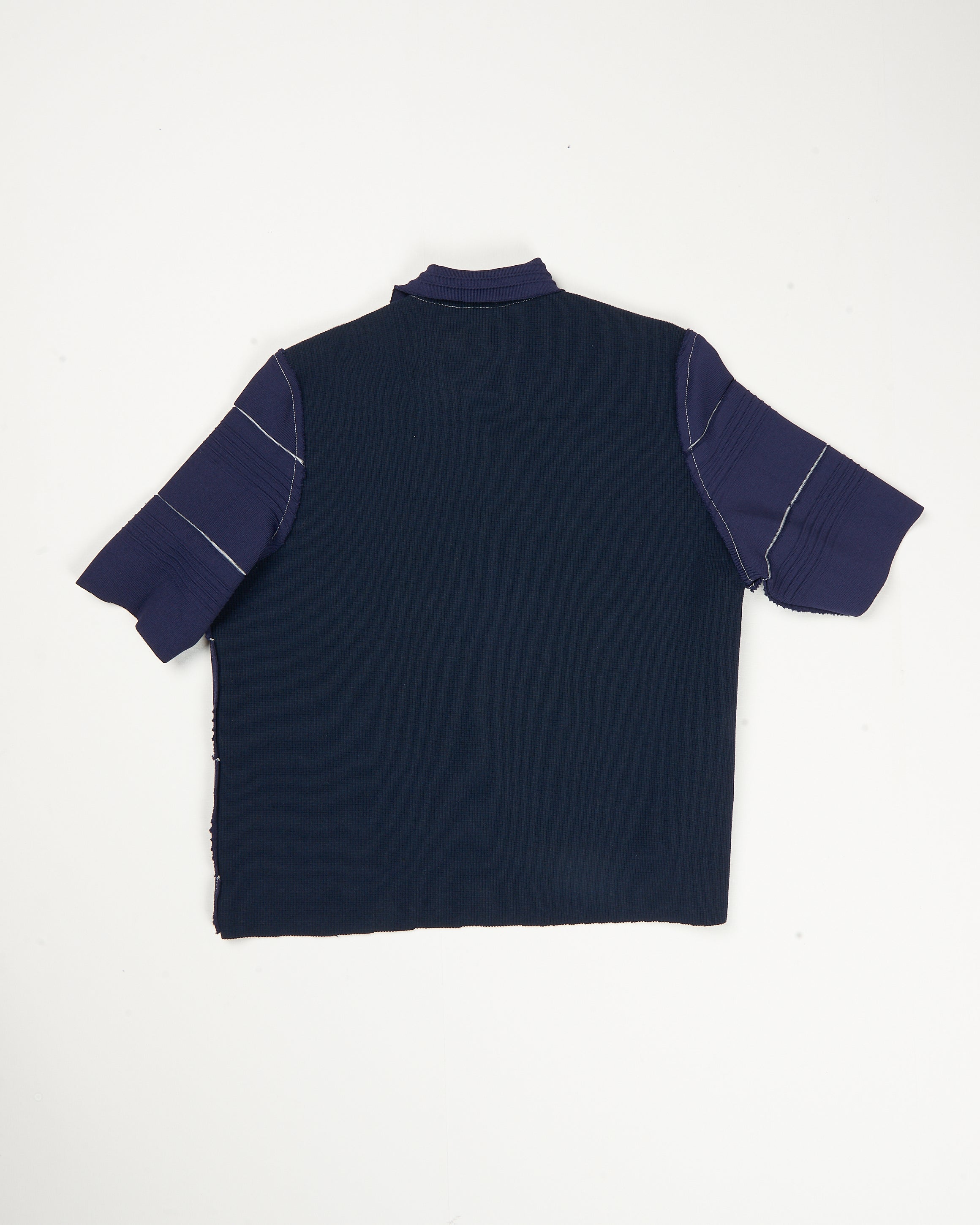 CF.21.03.04.02 RIB POLO SHIRT viscose/nylon knit navy