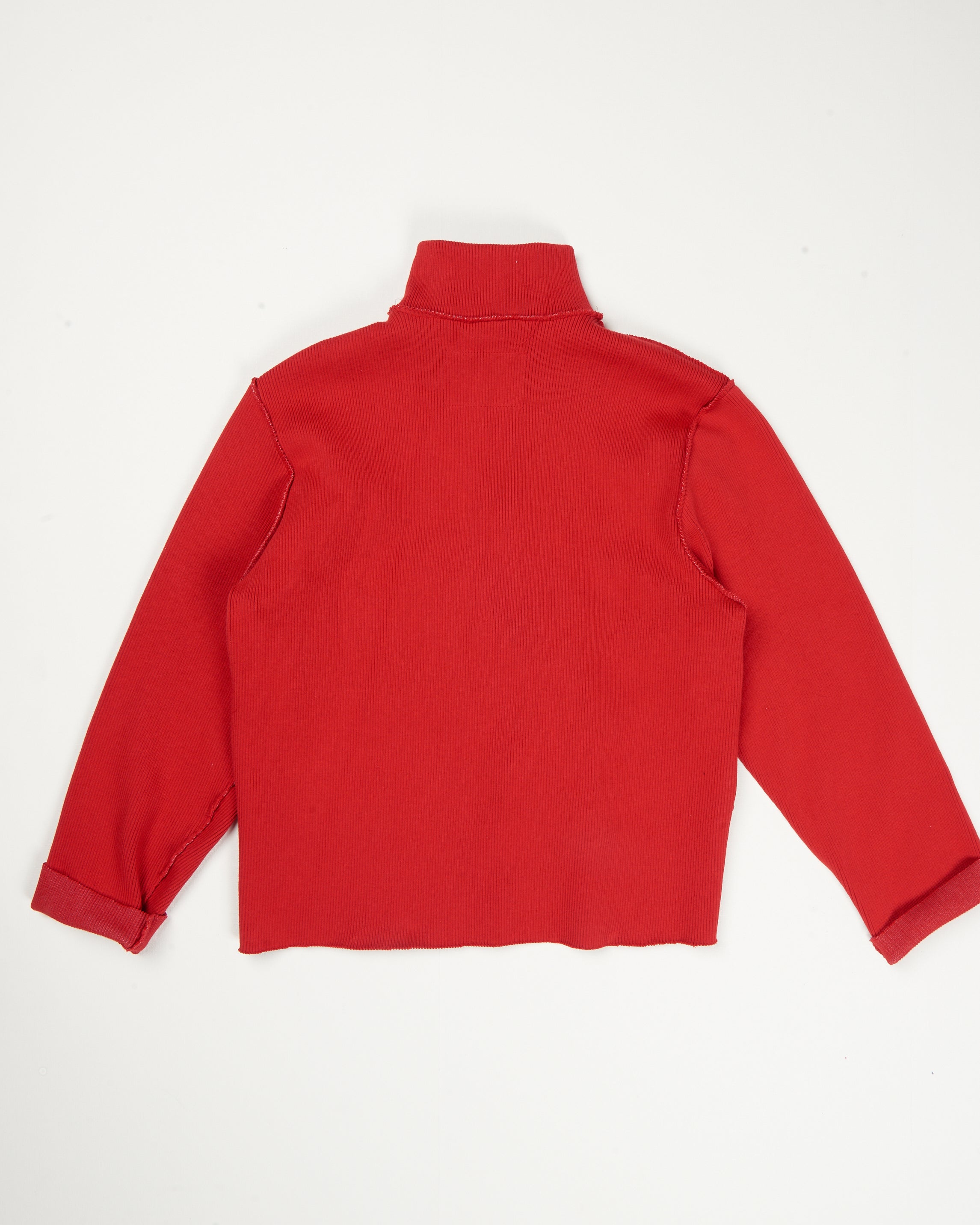 CF.21.03.06.01 ZIP UP KNIT heavy rib knit red