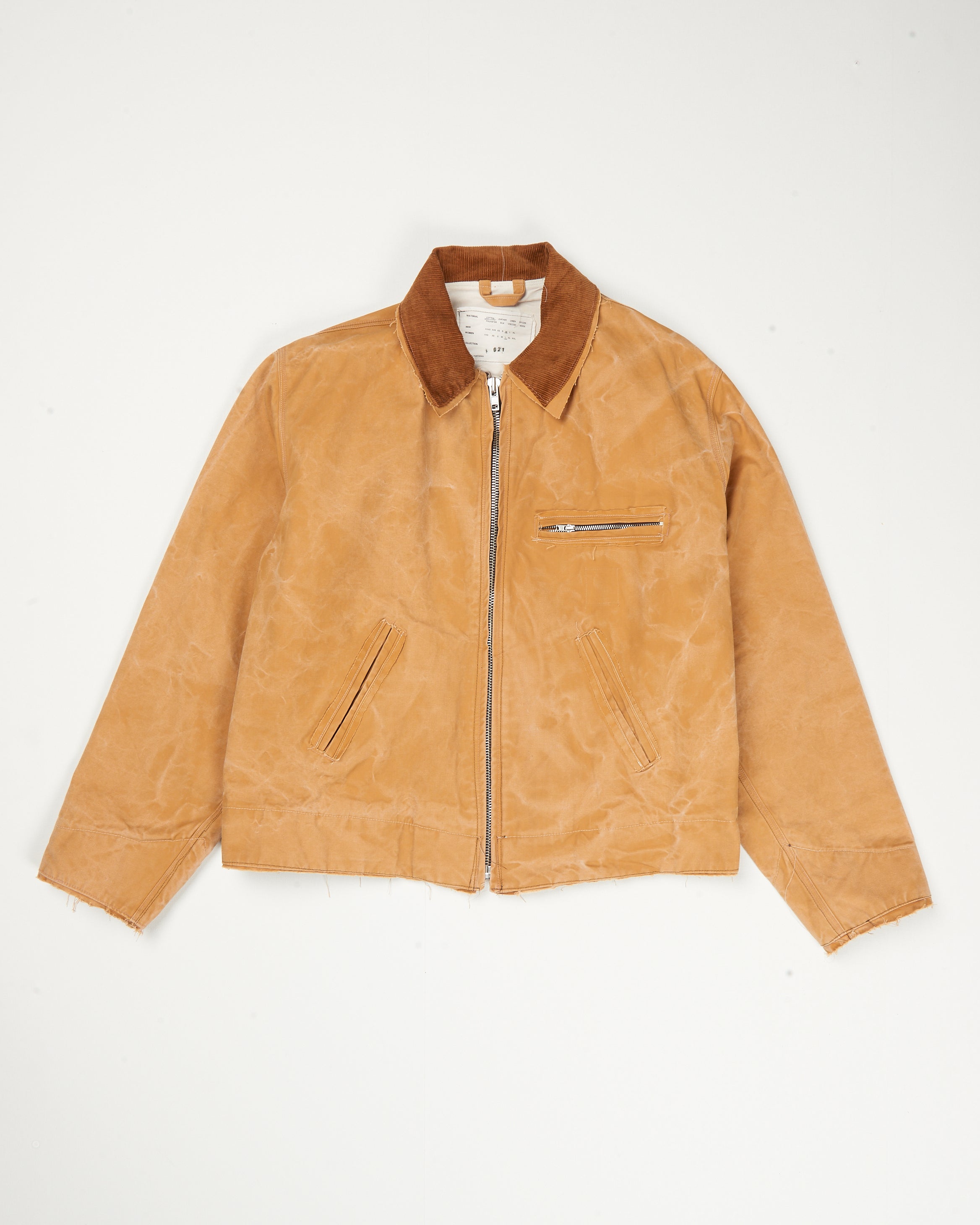 CF.21.10.01.01 WORKER JACKET washed canvas sand vintage wash