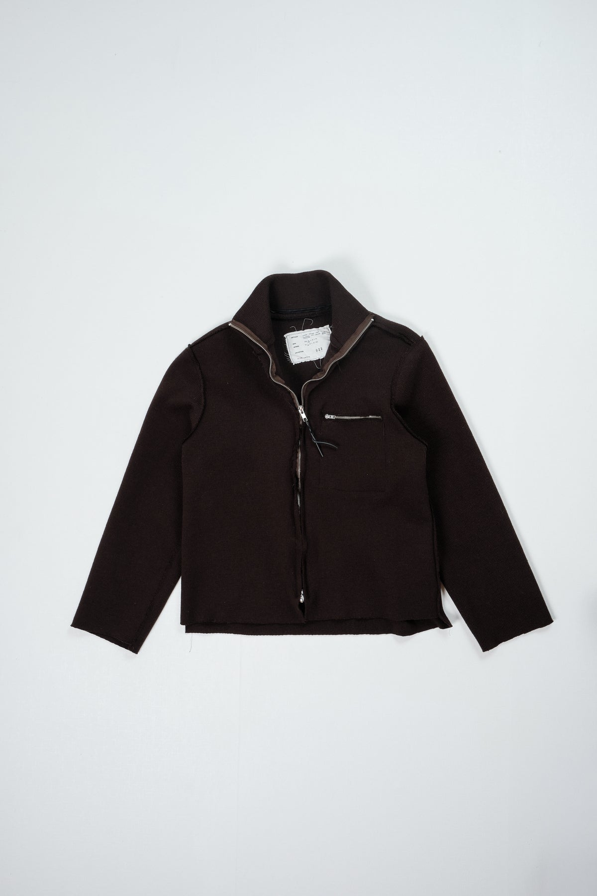 CF.22.03.06.01 ZIP-UP KNIT heavy rib dark brown