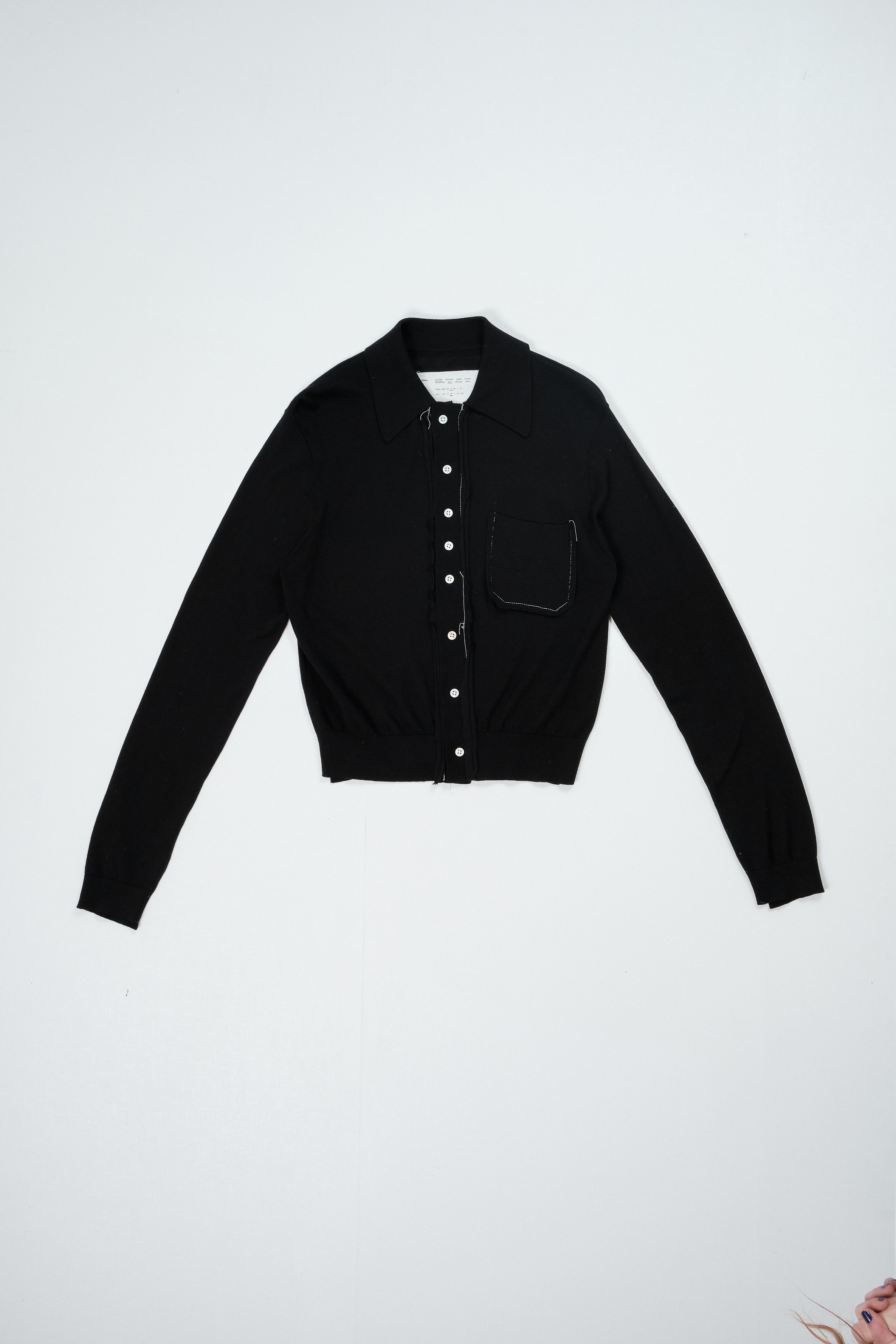 CF.22.03.01.01 70S CARDIGAN fine knit black