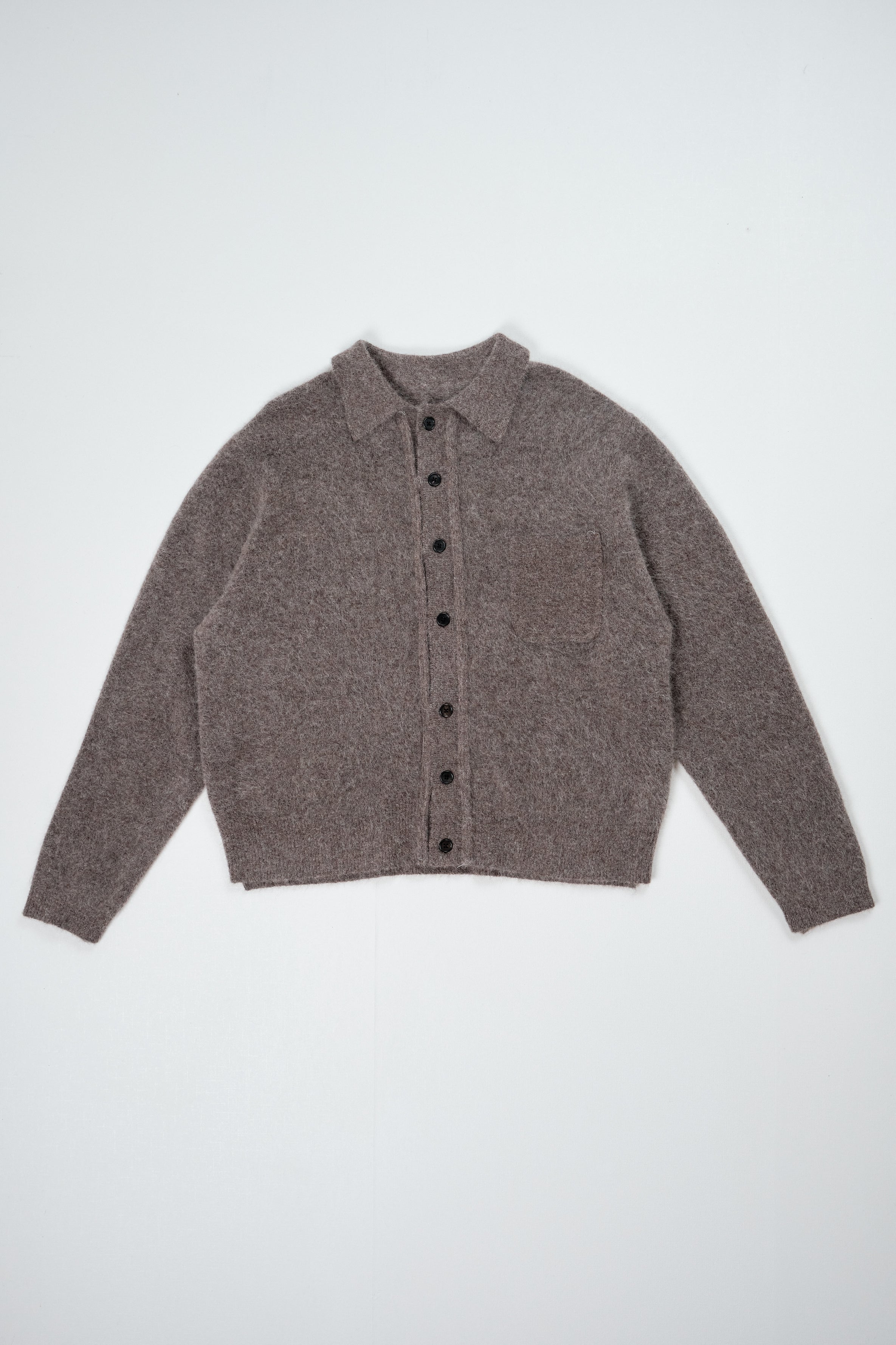 CF.22.03.04.01 HAIRY CARDIGAN alpaca taupe