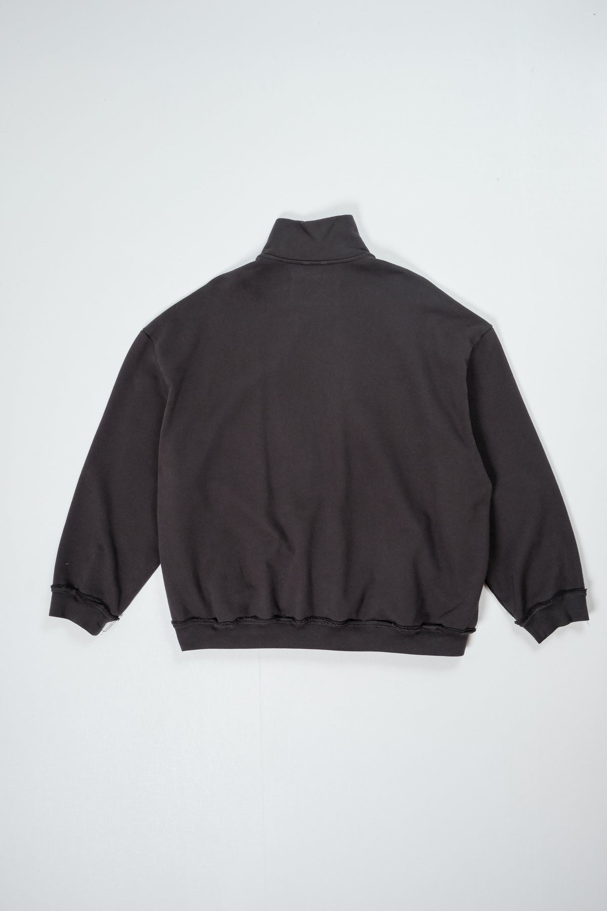 CF.22.02.02.02 HALF-ZIP SWEAT heavy loop-back dark grey