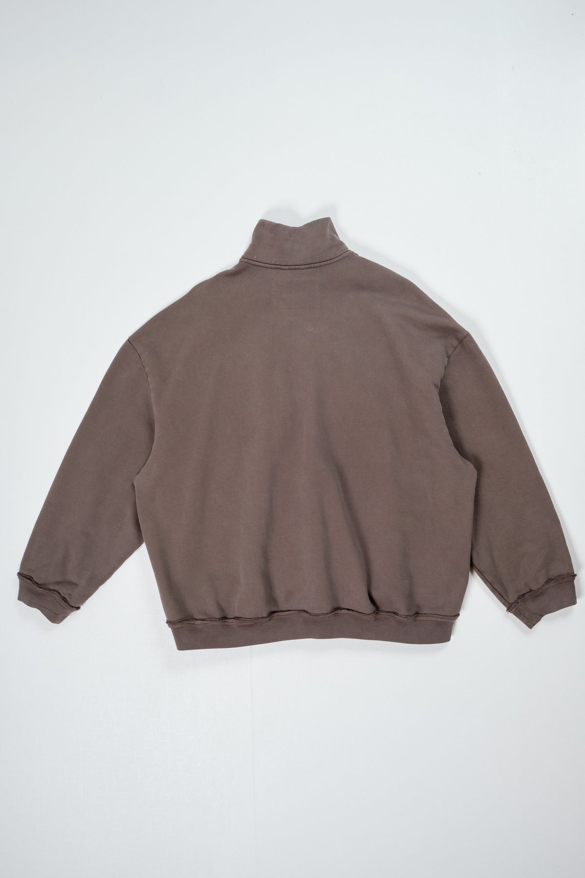 CF.22.02.02.03 HALF-ZIP SWEAT heavy loop-back vintage brown