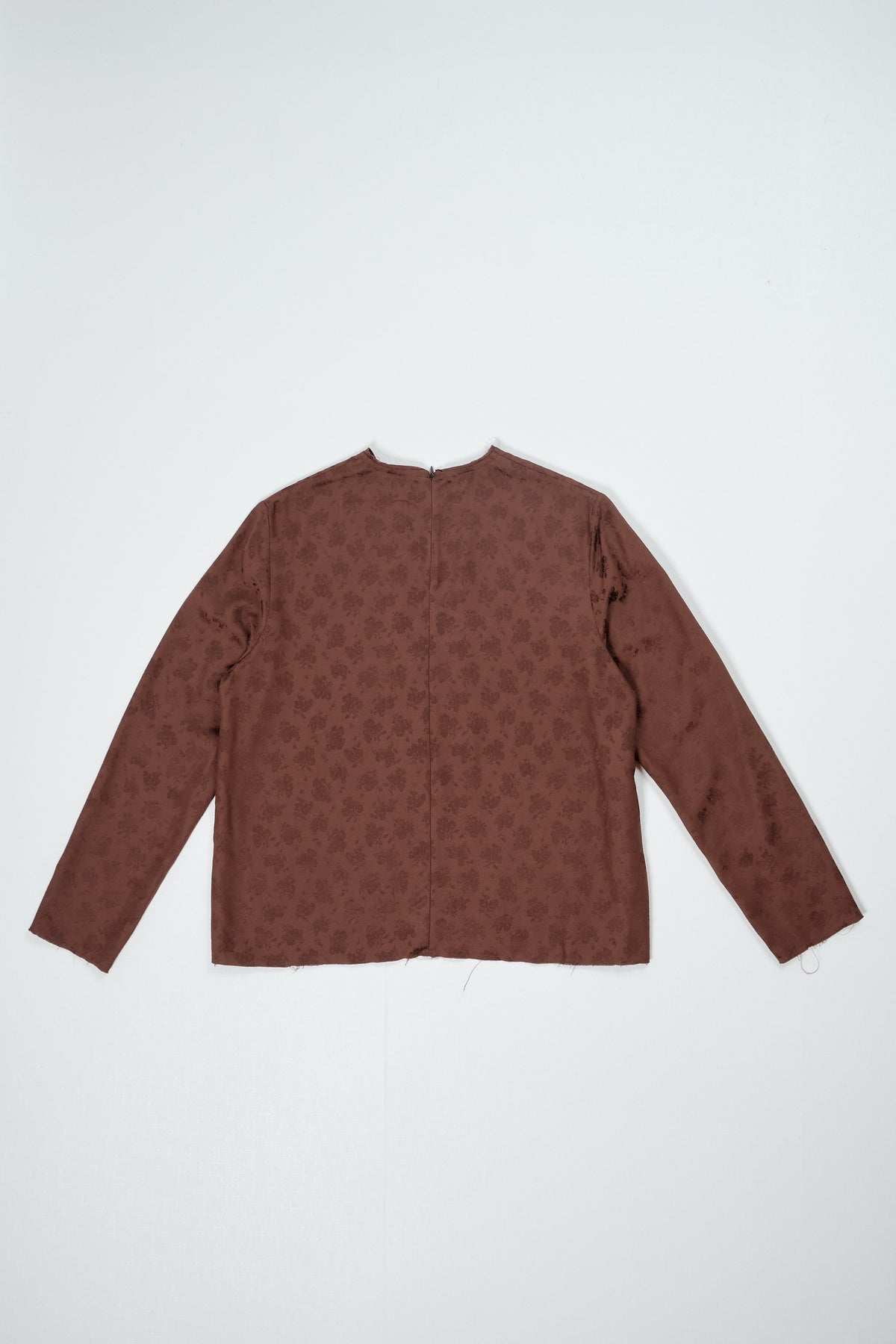 CF.22.05.02.03 NORMAL TOP LS viscose jacquard brown flower