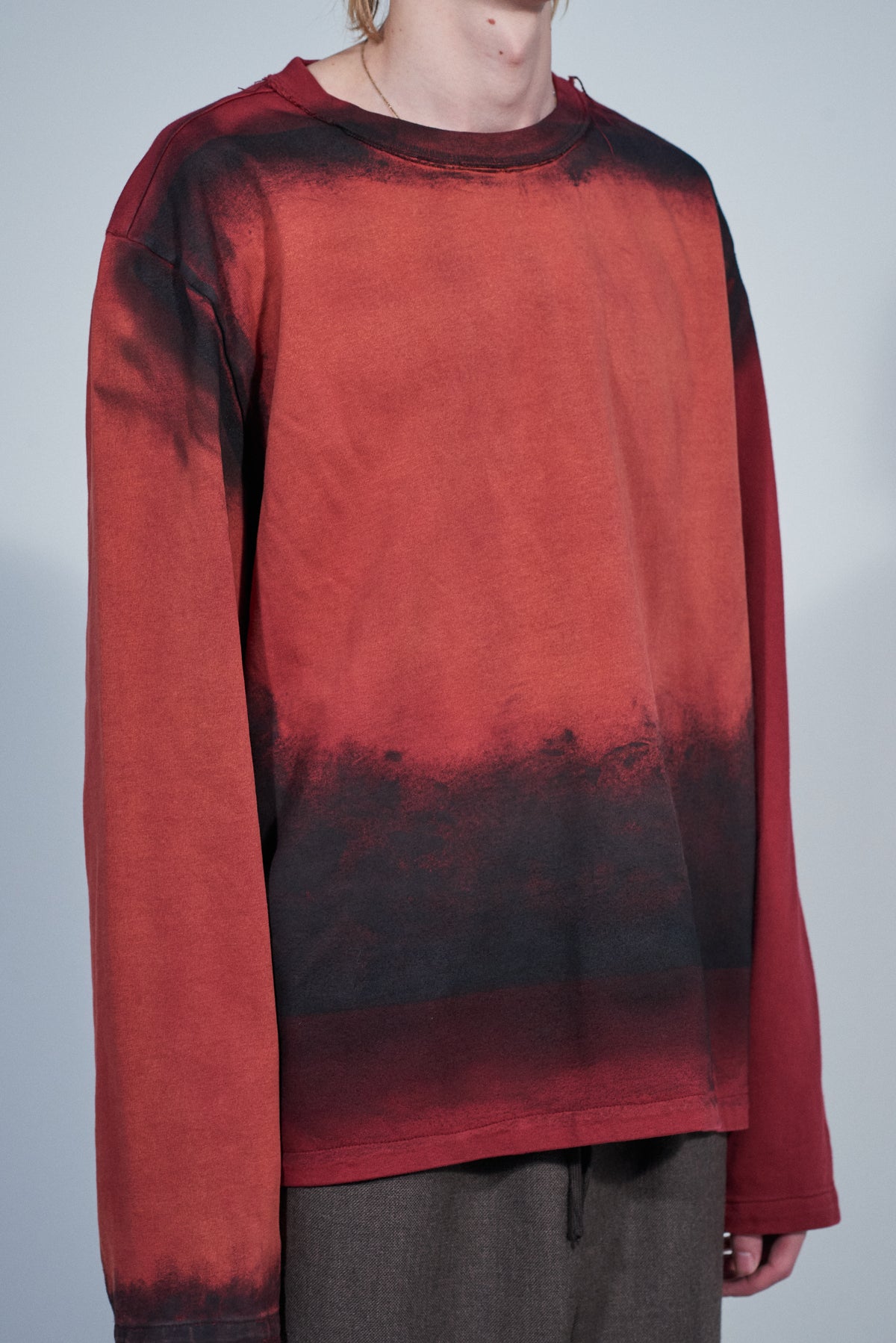 CF.22.01.04.04 PAINTED BIG TEE LS heavy jersey red/black