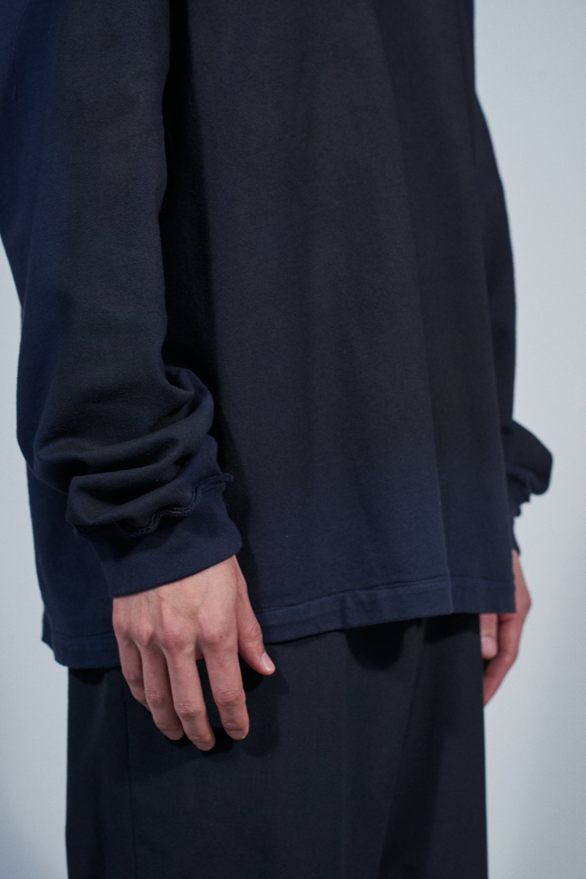 CF.22.01.04.05 PAINTED BIG TEE LS heavy jersey navy/brown