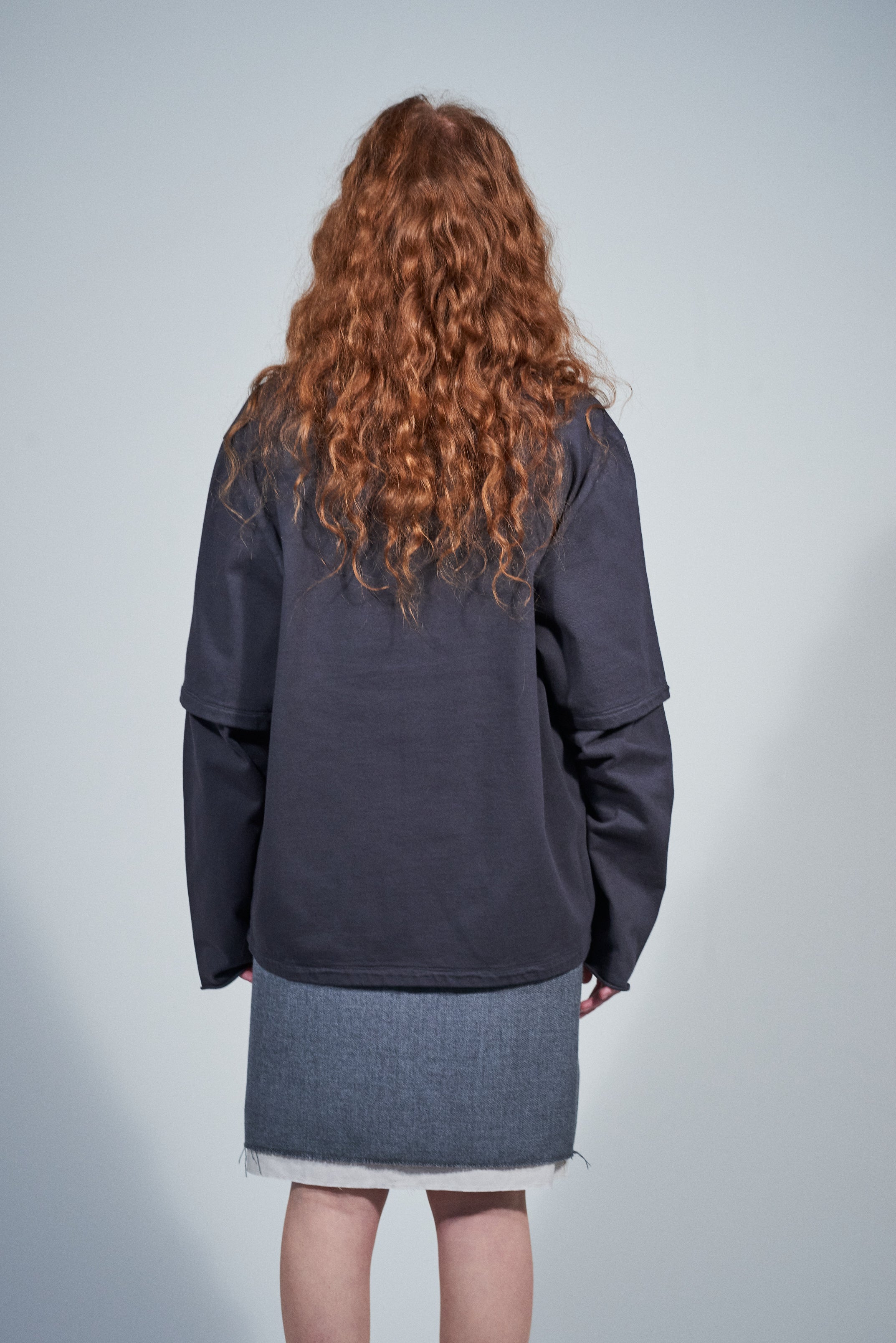 CF.22.01.06.01 DOUBLE SLEEVE BIG TEE heavy jersey grey green