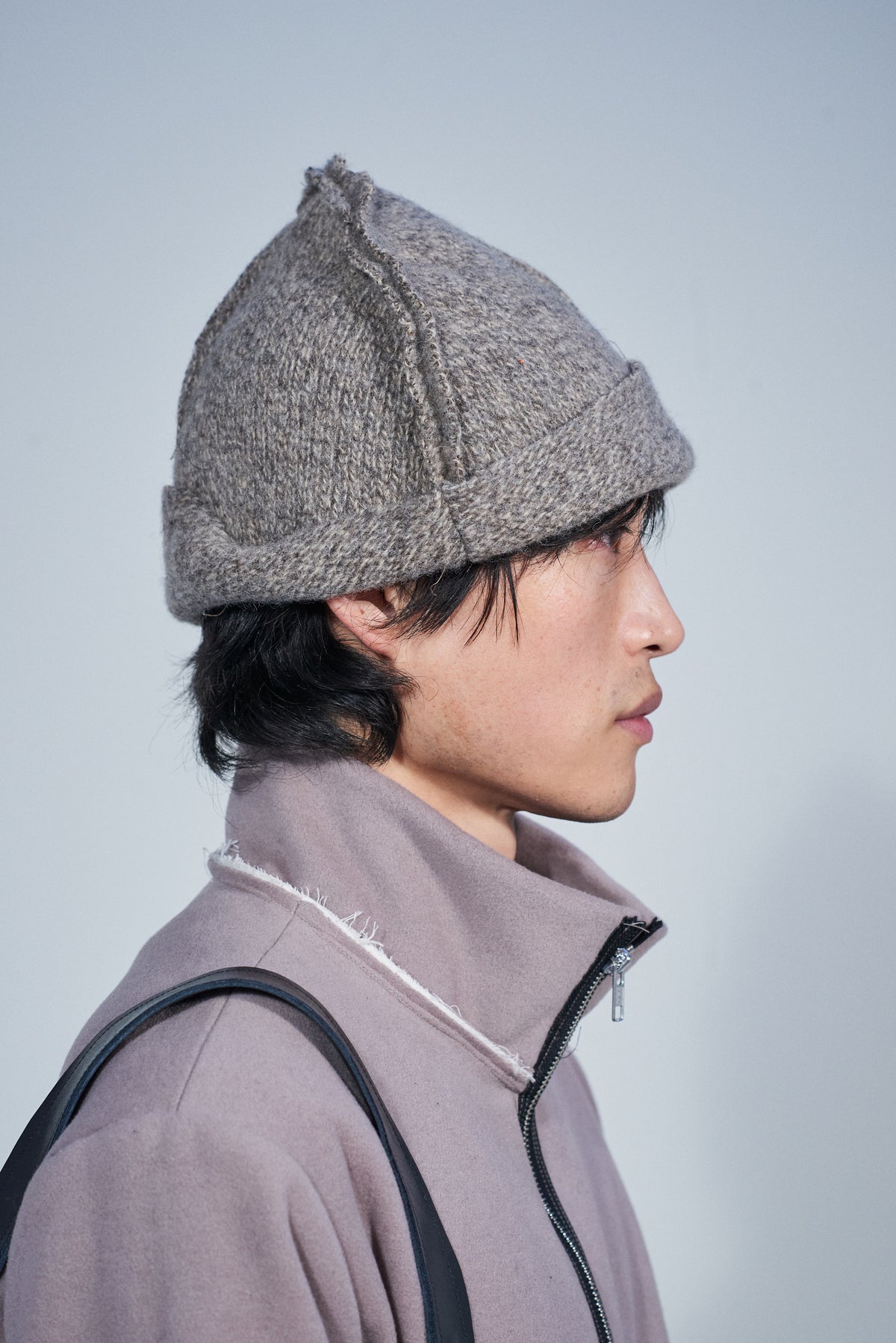 CF.22.11.03.03 HEAVY KNIT BEANIE heavy rib melange brown