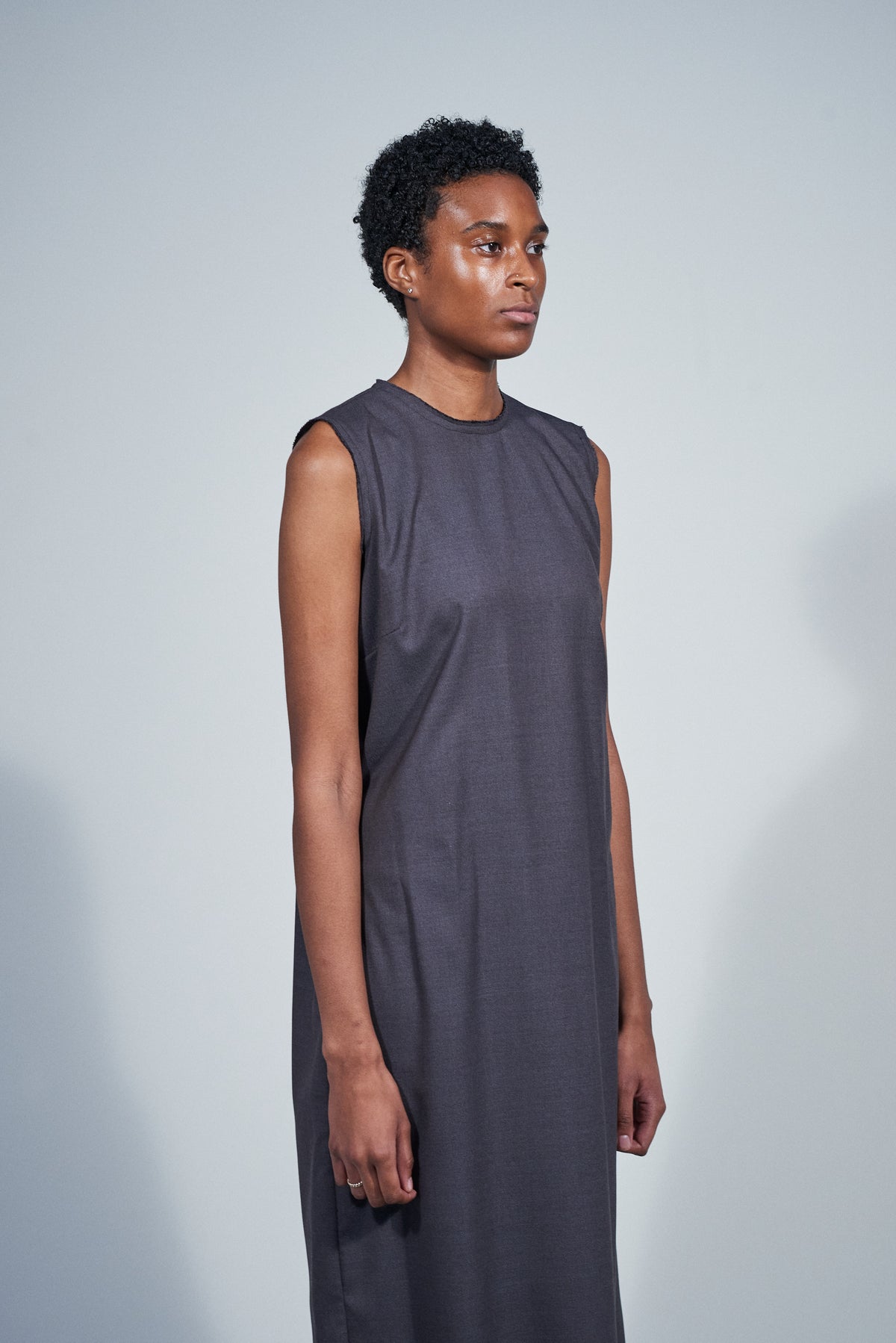 CF.22.08.02.02 NORMAL DRESS plain weave wool mud brown