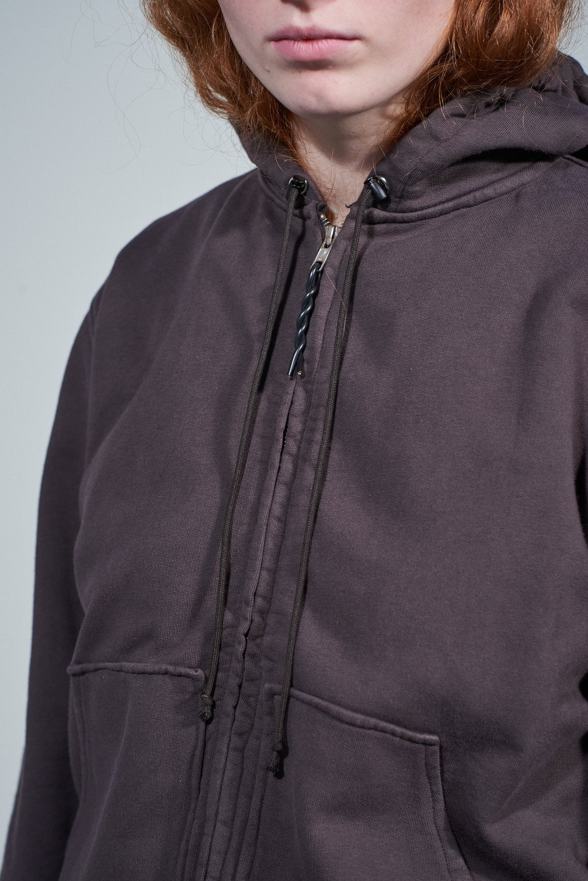 CF.22.02.03.02 ZIP HOODIE heavy brushed vintage brown