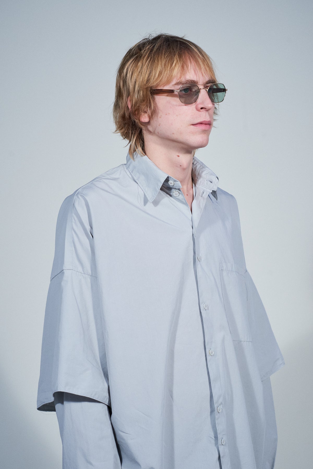 CF.22.04.04.02 DOUBLE SLEEVE SHIRT shirting light grey