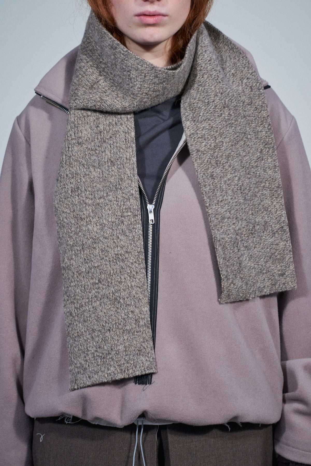 CF.22.11.05.03 HEAVY KNIT SCARF heavy rib melange brown