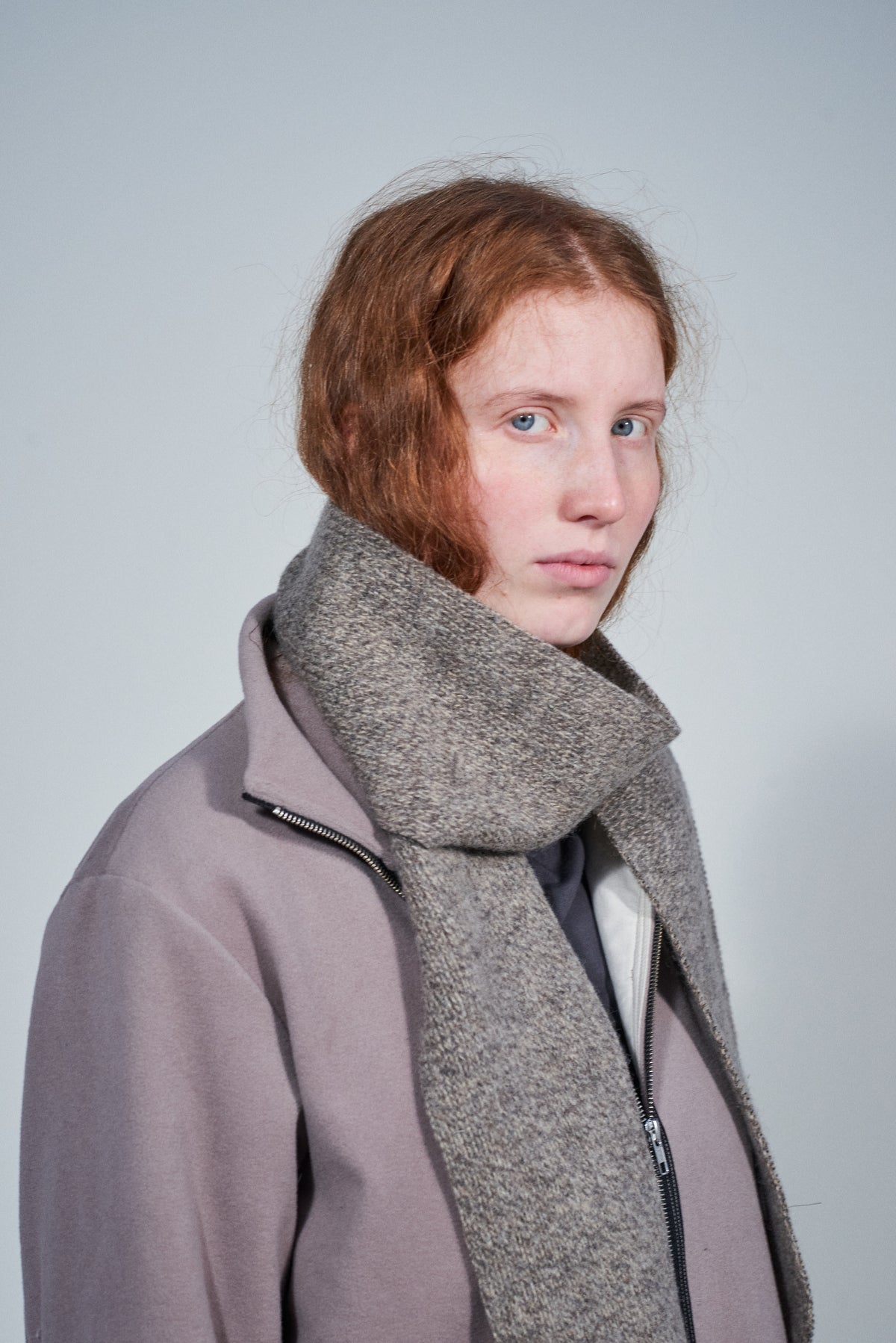 CF.22.11.05.03 HEAVY KNIT SCARF heavy rib melange brown