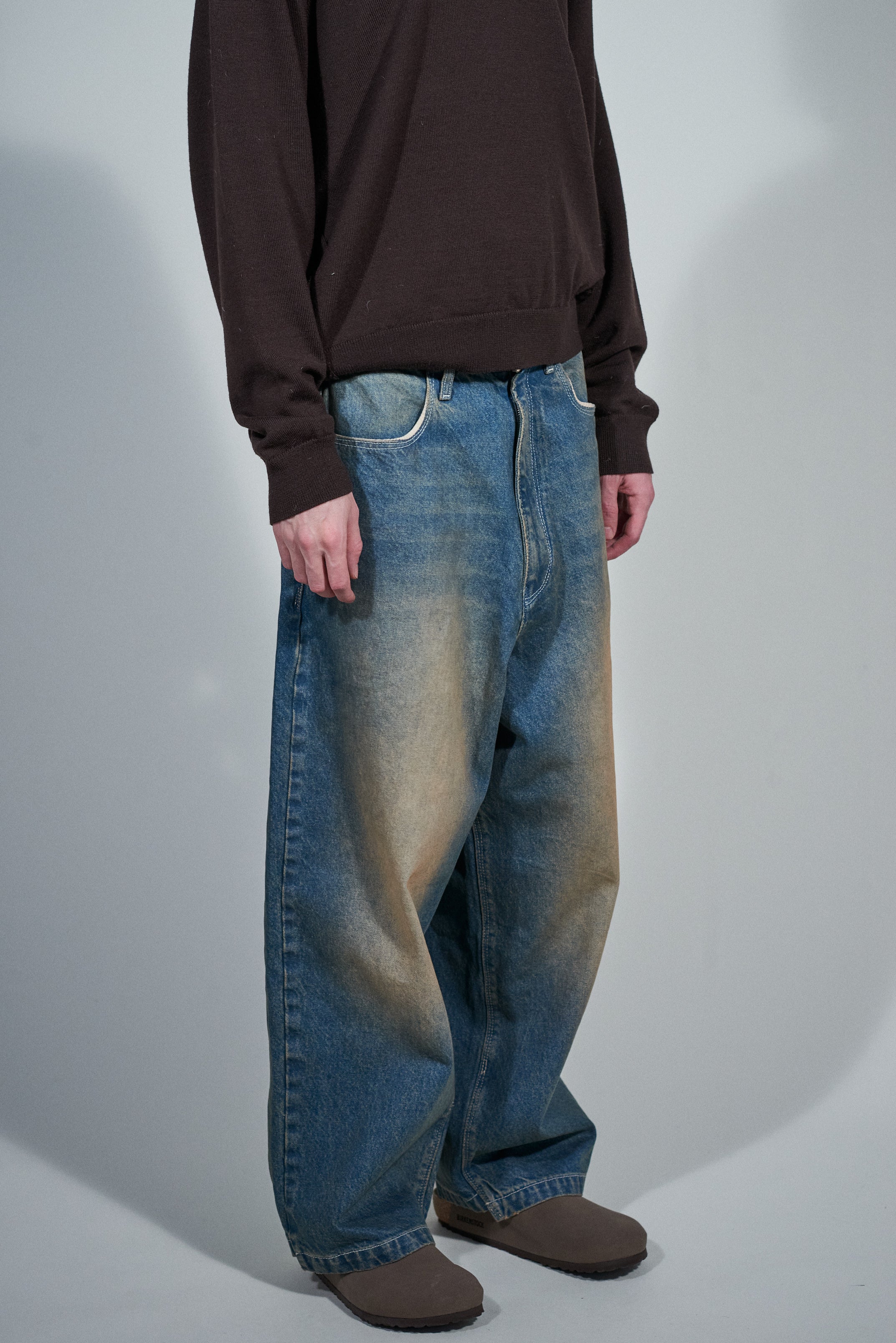 CF.22.15.02.02 WIDE JEANS denim vintage blue/green