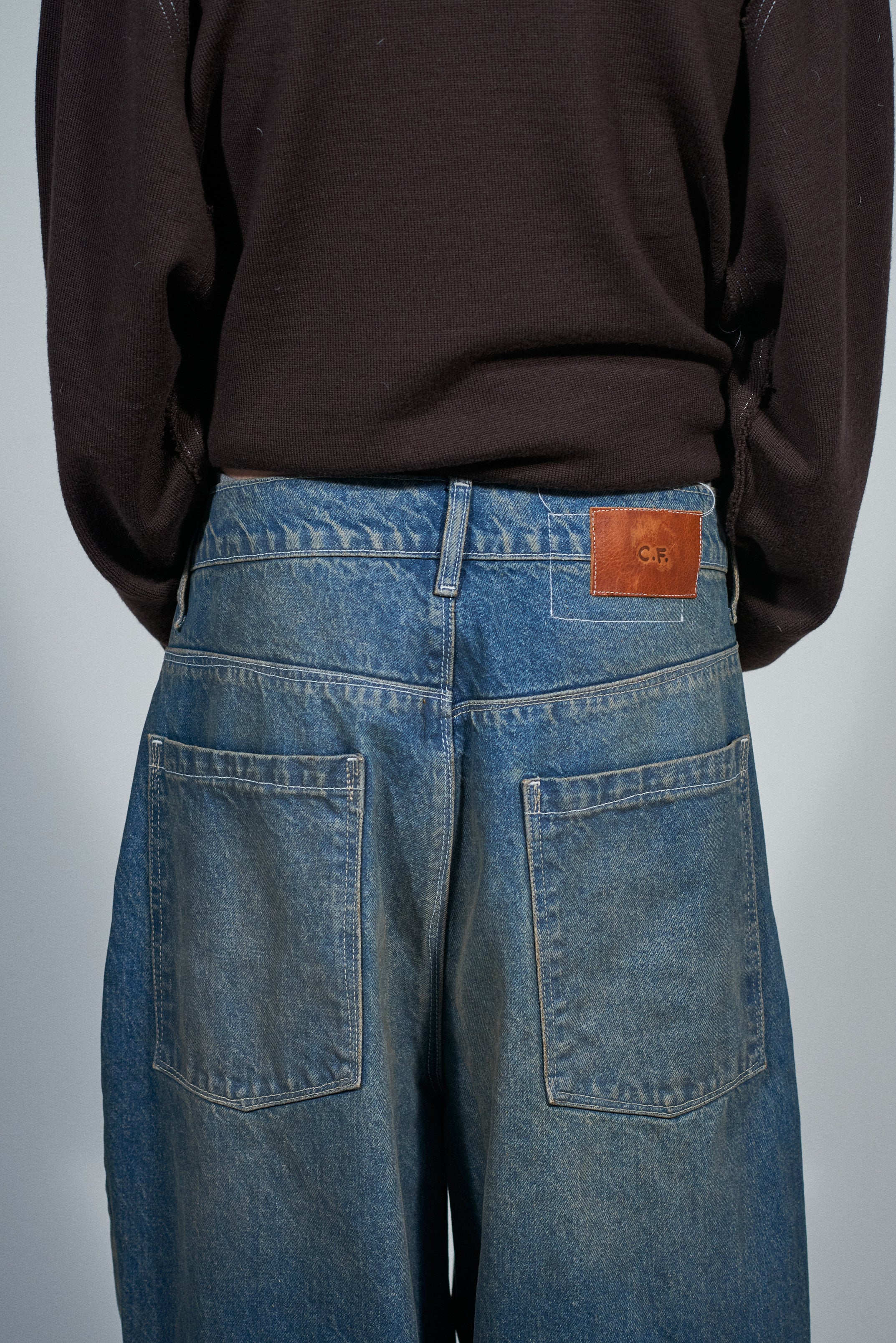 CF.22.15.02.02 WIDE JEANS denim vintage blue/green