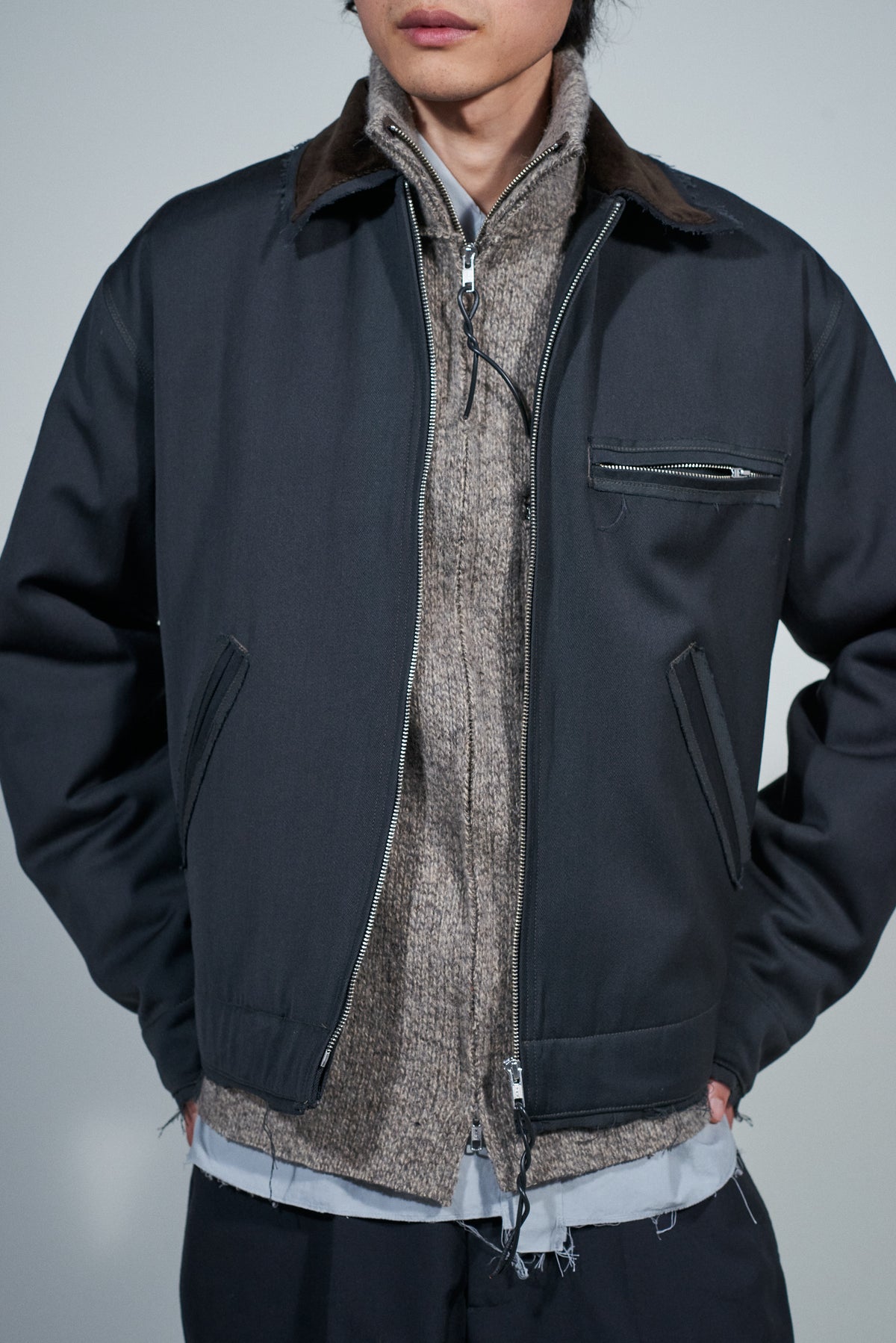 CF.22.10.03.01 WORKER JACKET wool twill grey