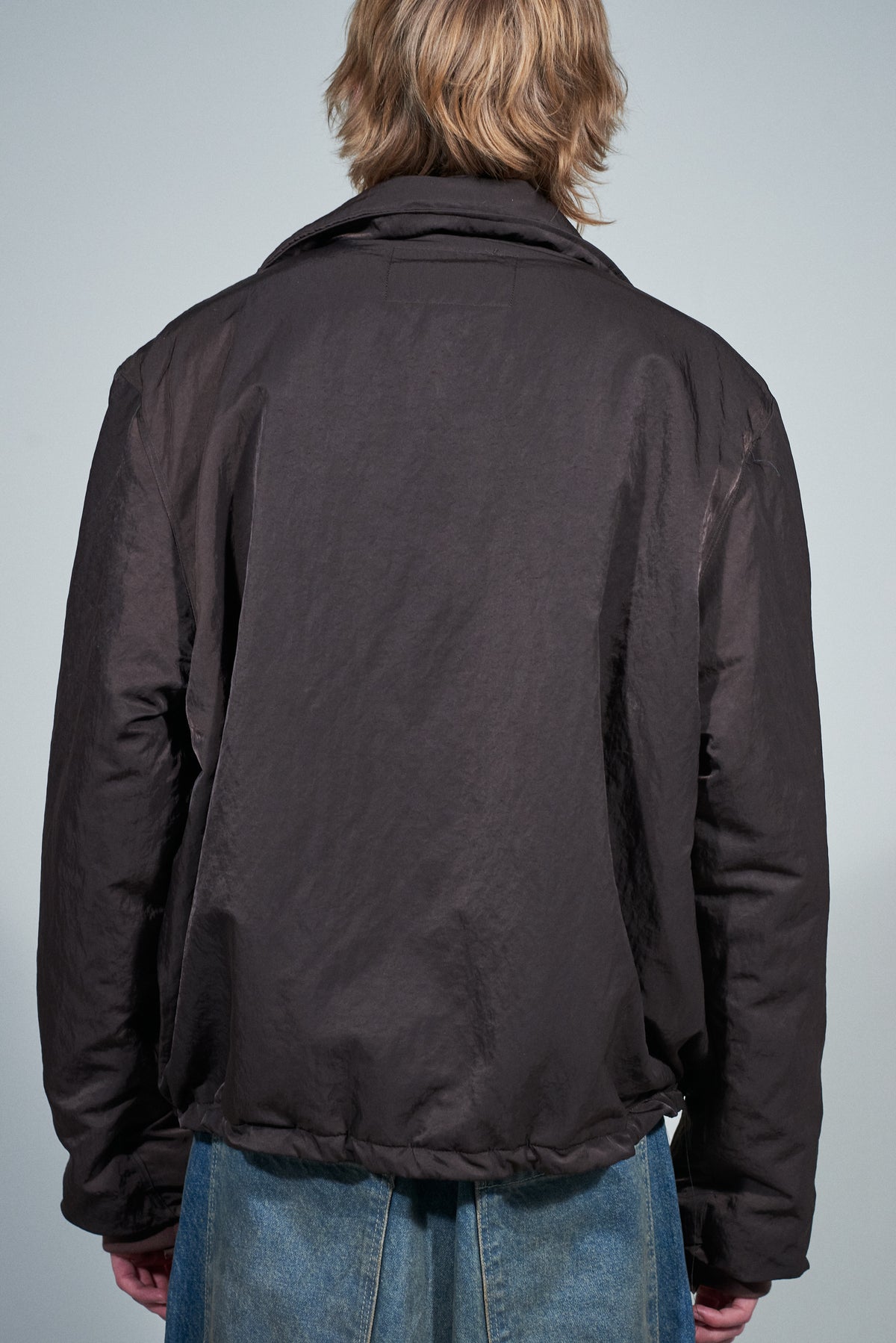 CF.22.10.05.01 PUFFED SIMPLE JACKET technical nylon brown