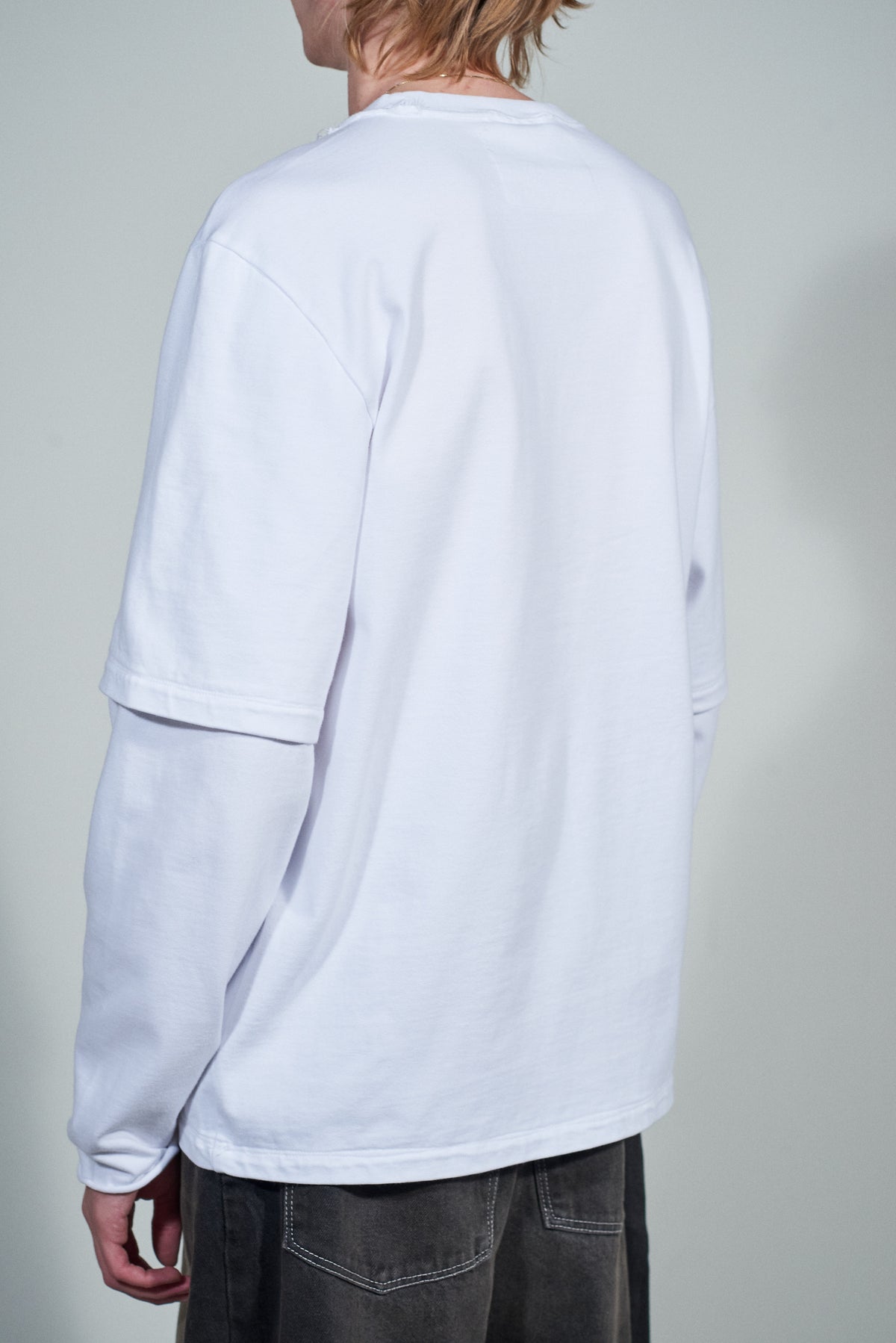 CF.22.01.06.02 DOUBLE SLEEVE BIG TEE heavy jersey optical white