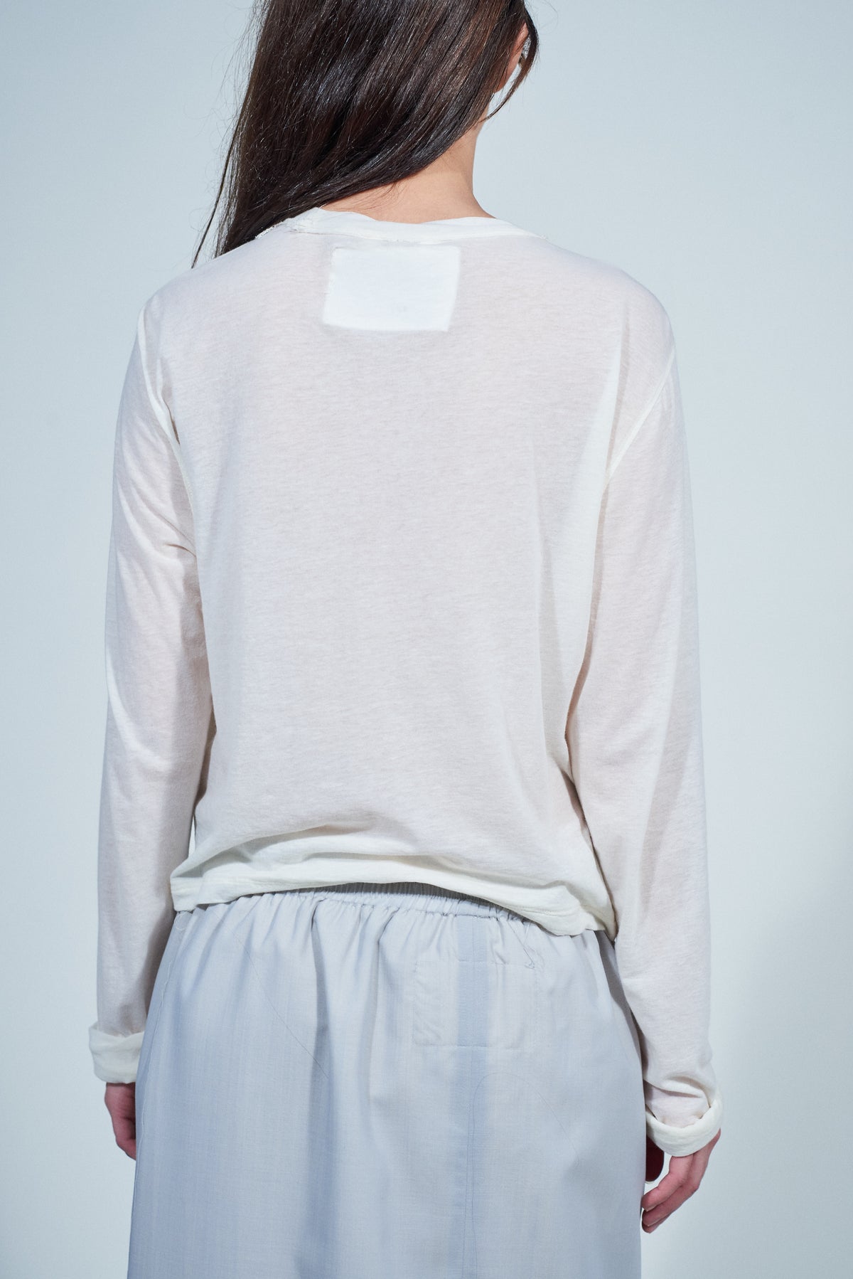 CF.22.01.02.01 NORMAL TEE LS wool/cotton off-white