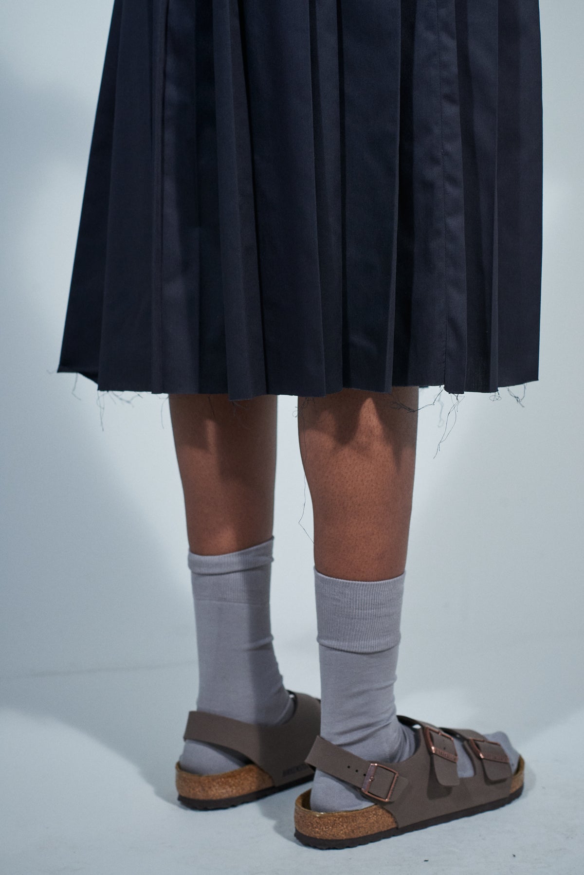 CF.22.07.04.01 PLEAT SKIRT poly/cotton black