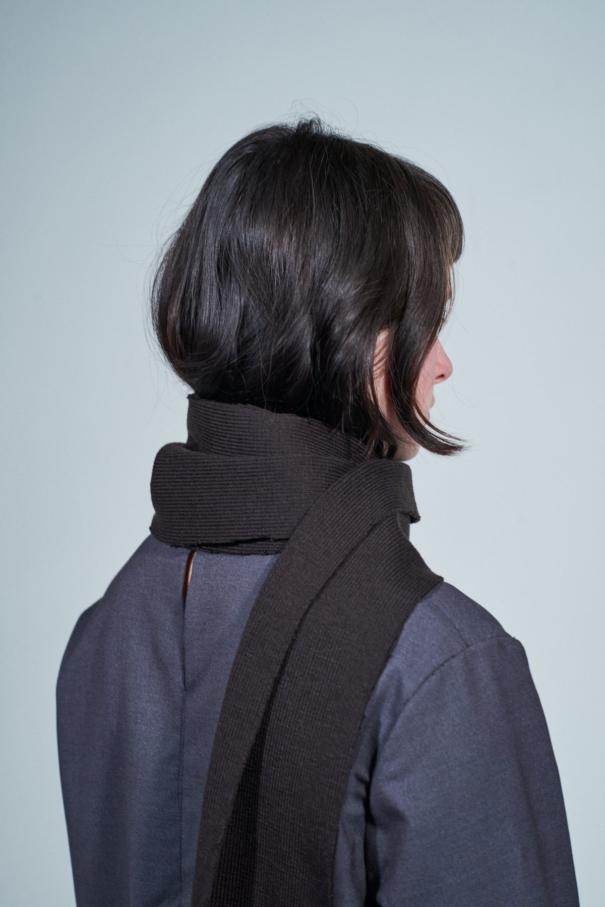 CF.22.11.05.01 HEAVY KNIT SCARF heavy rib dark brown