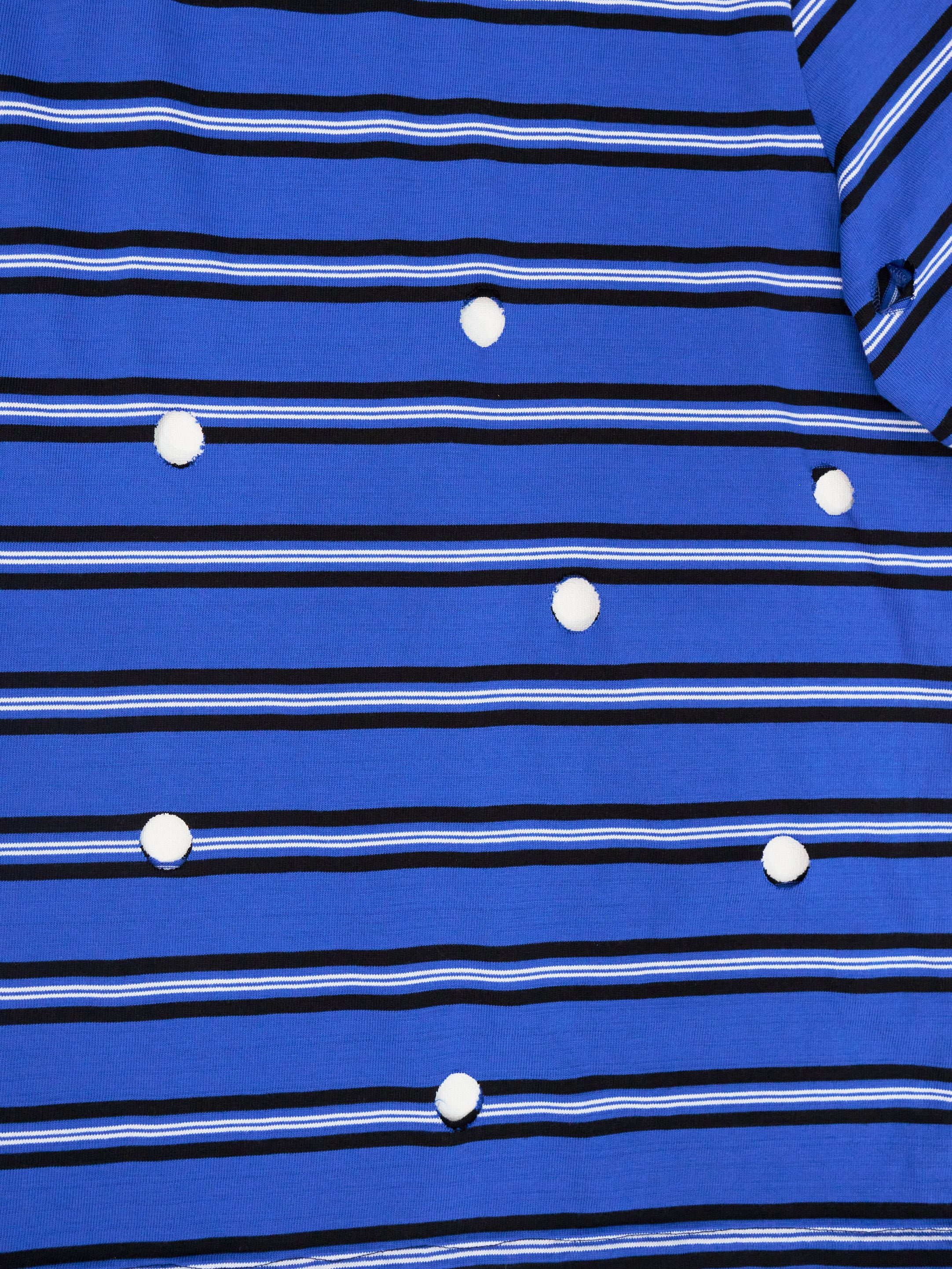 CF.21 RESEARCH HOLES TEE RIB JERSEY BLUE/BLACK/WHITE STRIPE
