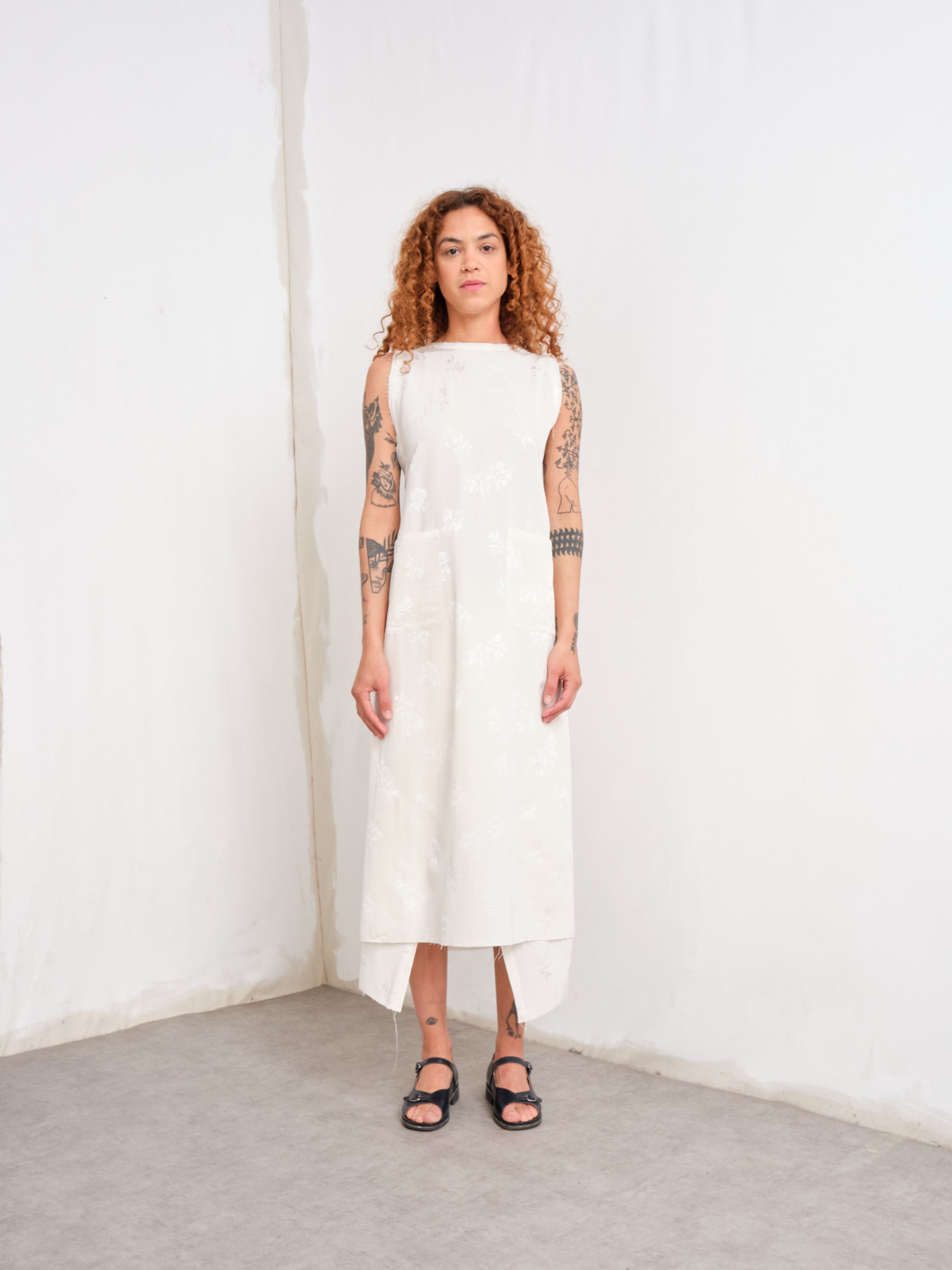 CF. EXCLUSIVES WRAP DRESS flower jacquard