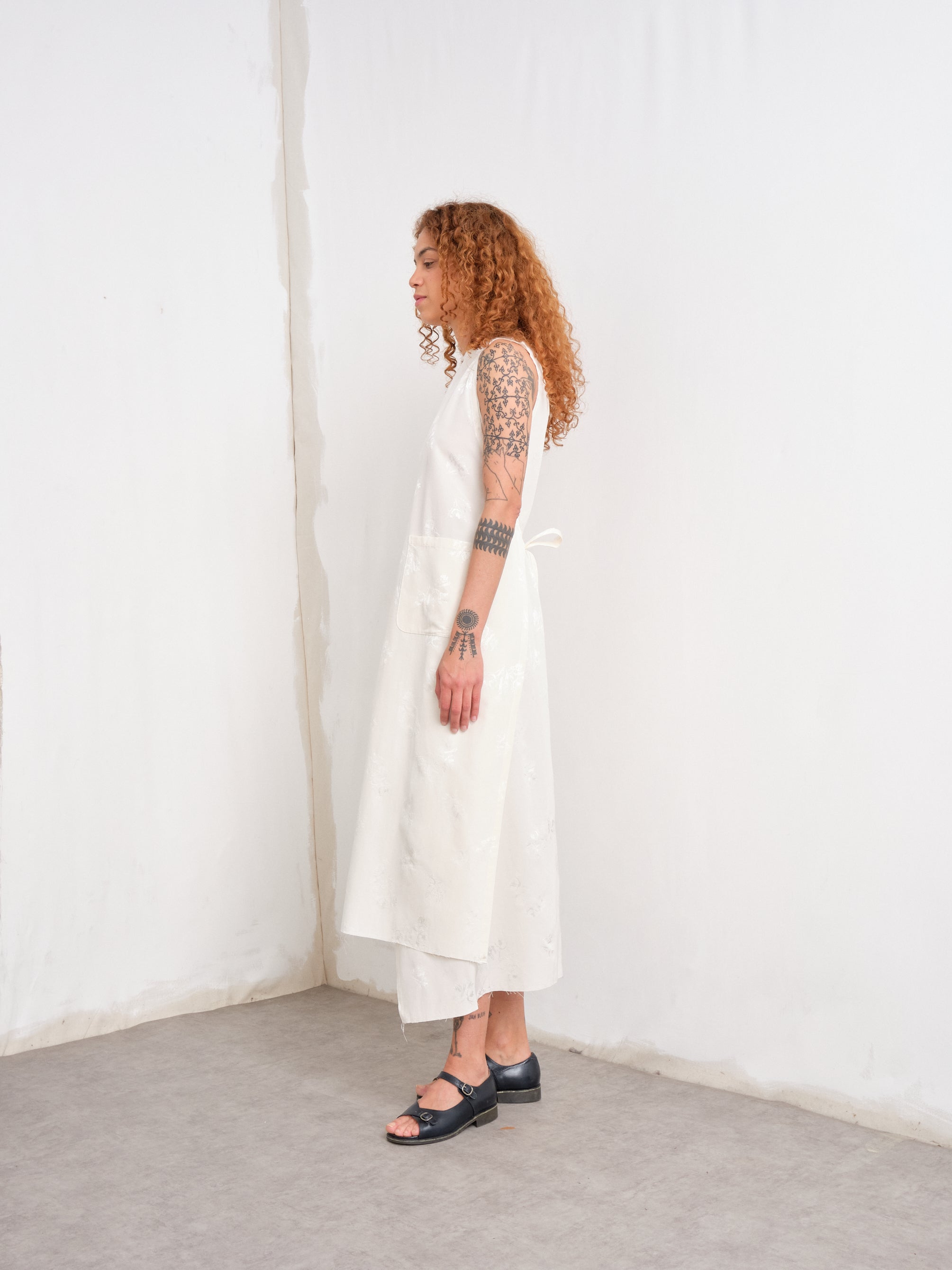 CF. EXCLUSIVES WRAP DRESS flower jacquard