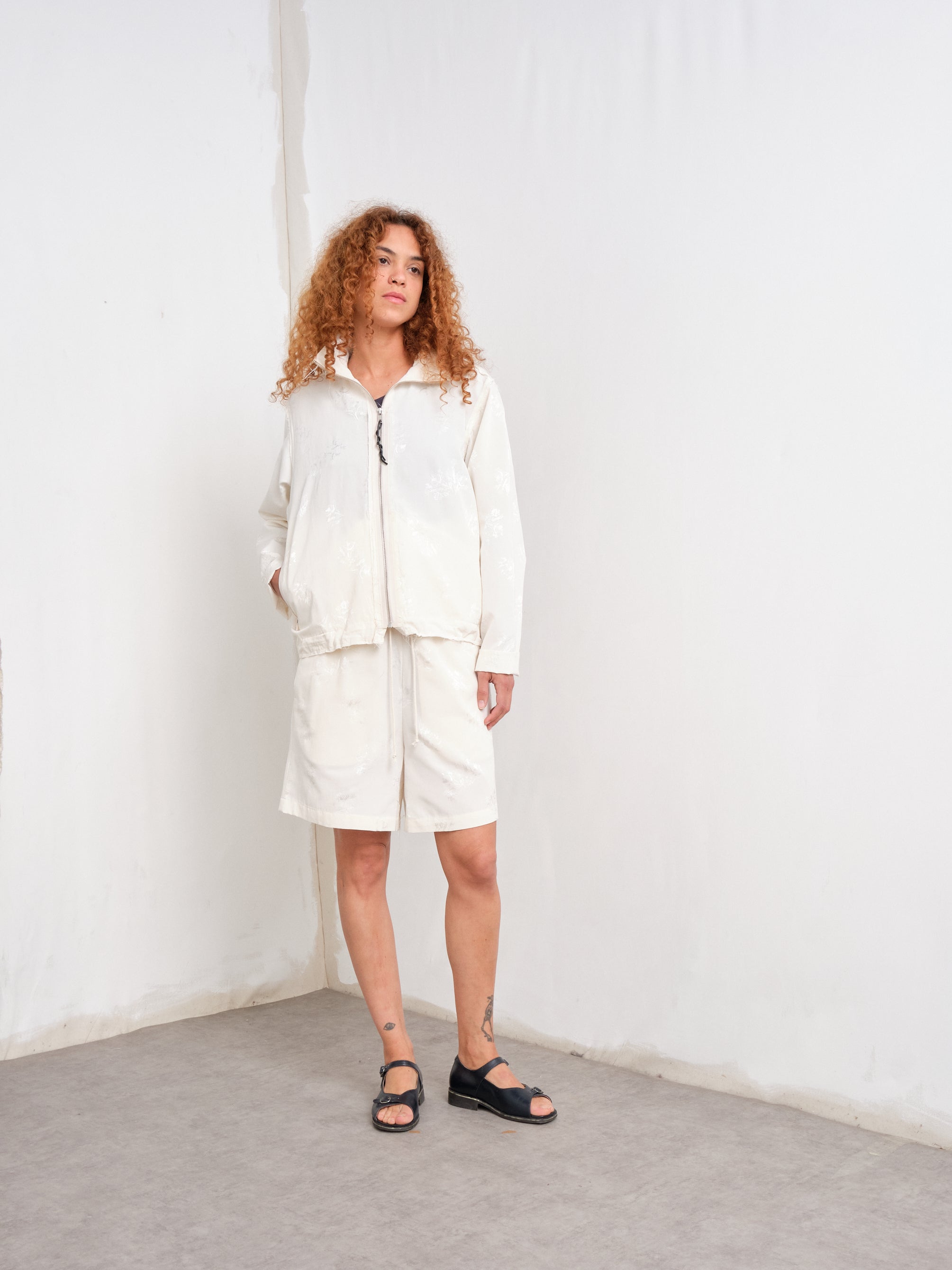 CF. EXCLUSIVES TRACK JACKET flower jacquard