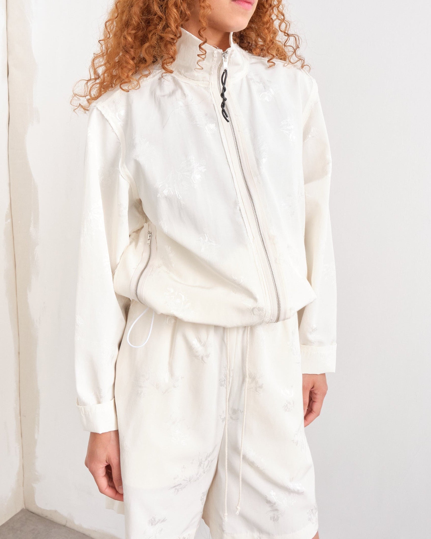 CF. EXCLUSIVES TRACK JACKET flower jacquard
