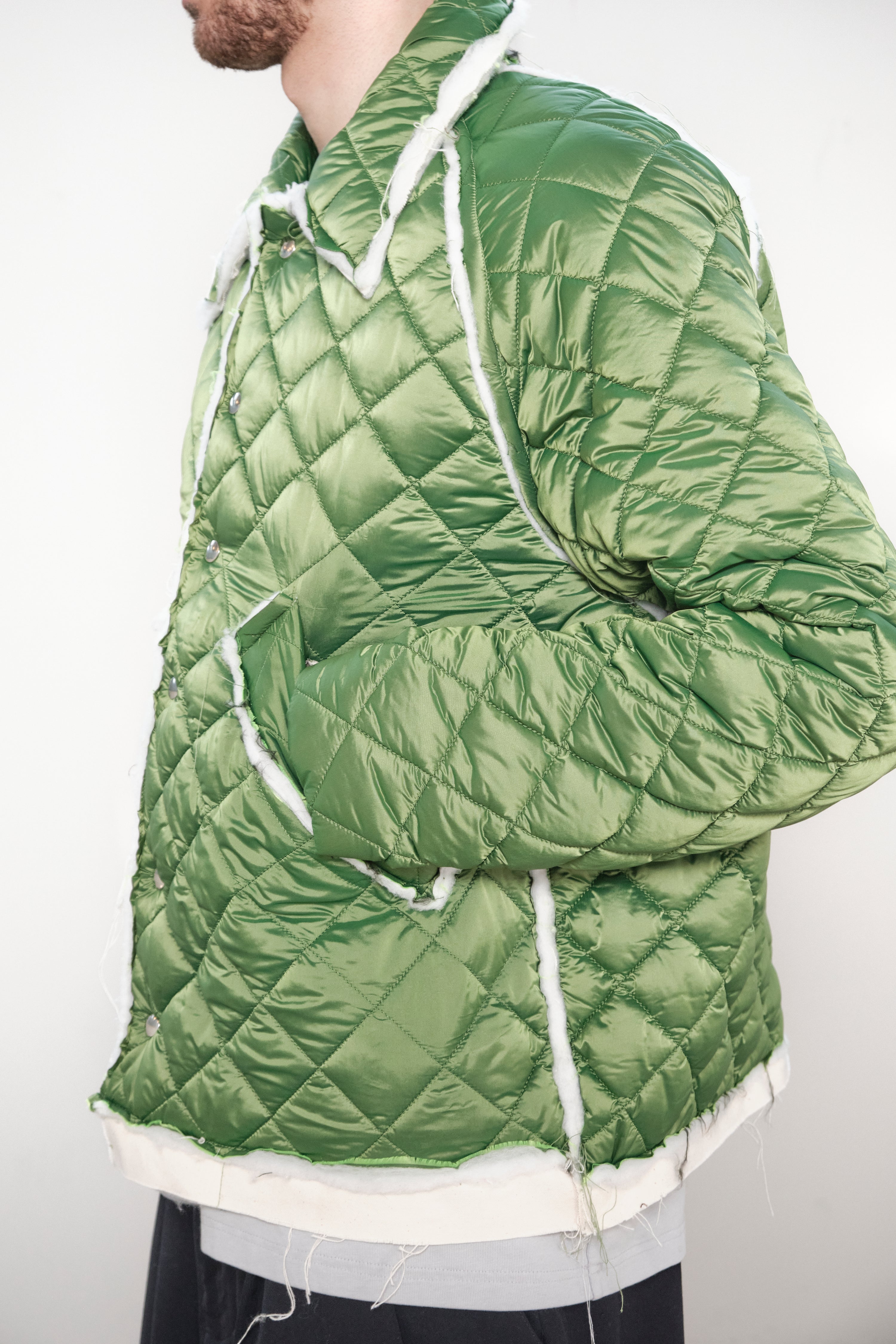 ONE OFF QUILTED COACH JACKET green