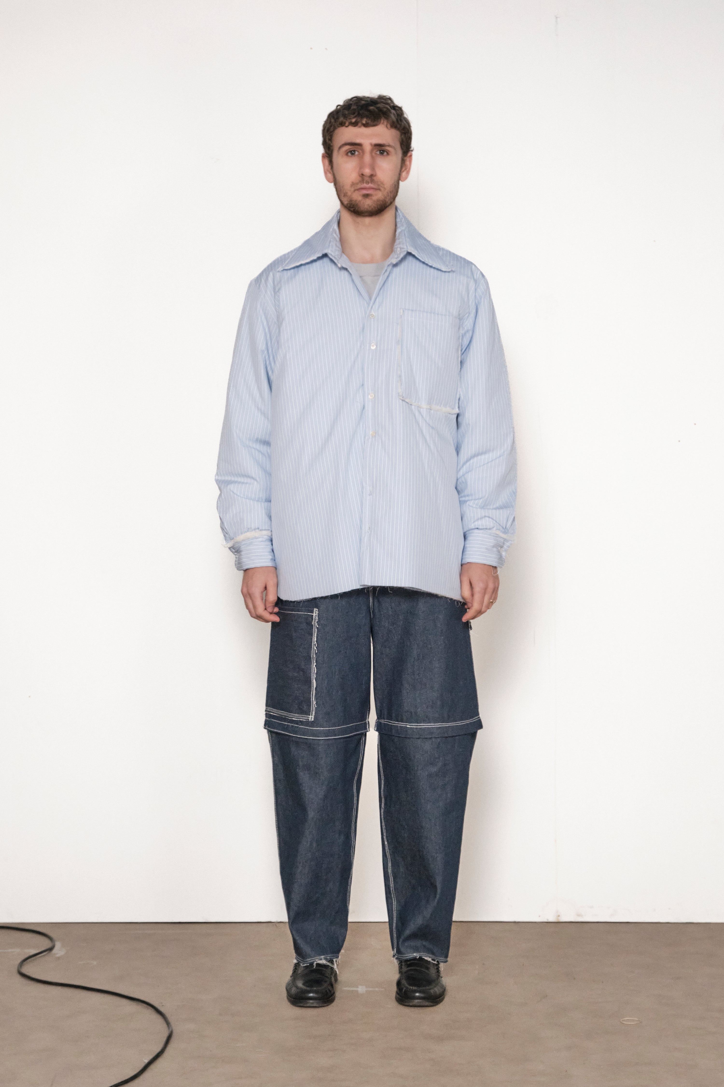 ONE OFF PADDED SHIRT blue