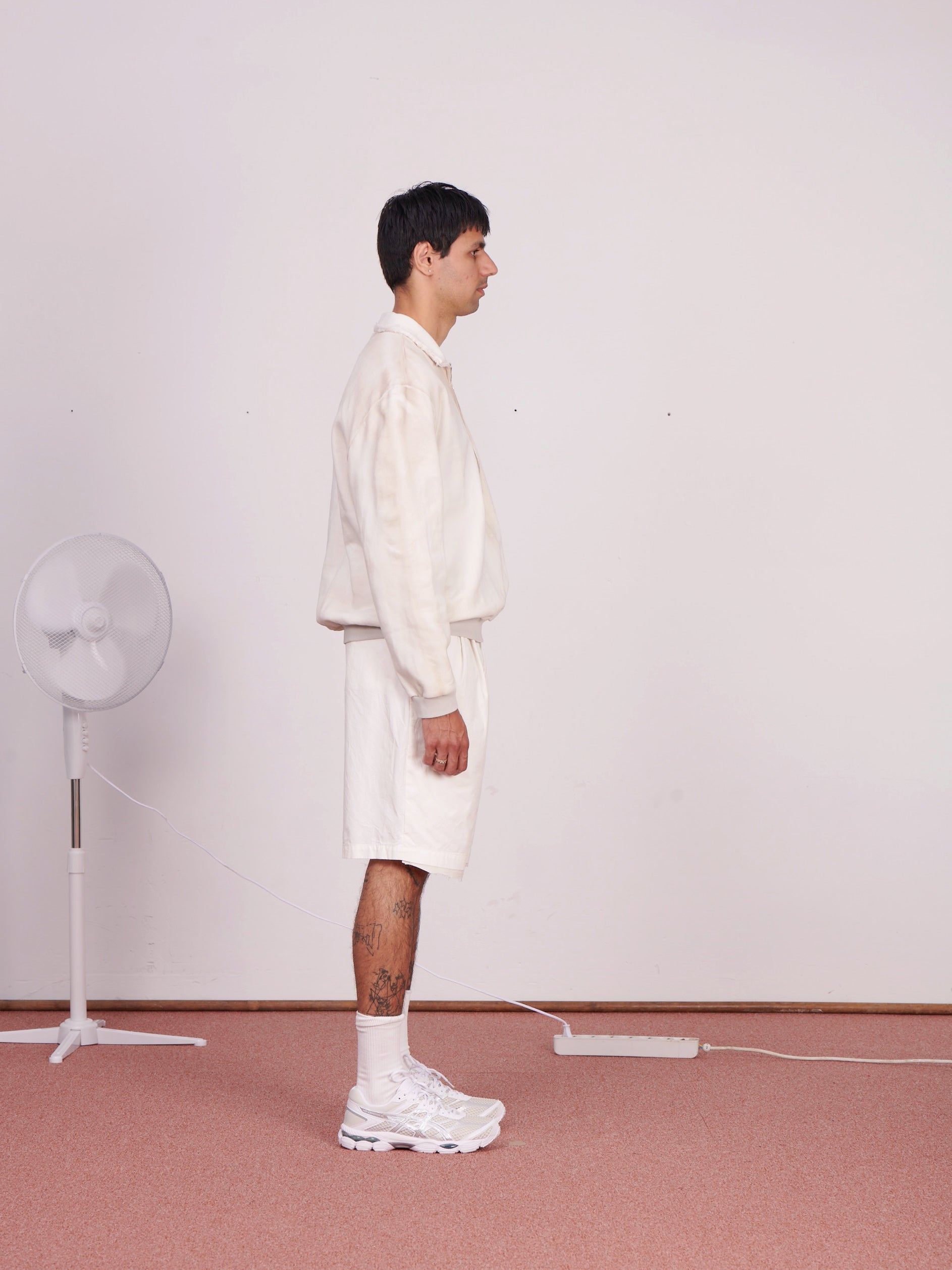 CF.23.02.02.01 POLO HALFZIP semi-brushed sweat dirty faded white