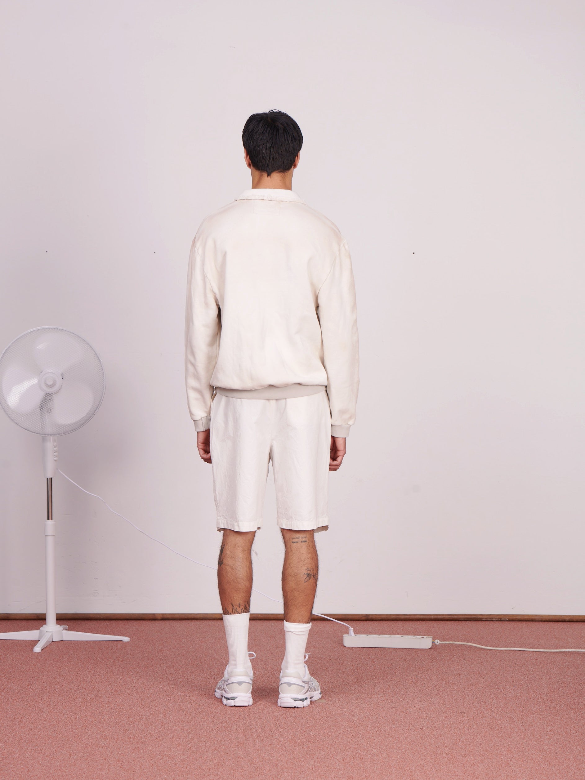 CF.23.02.02.01 POLO HALFZIP semi-brushed sweat dirty faded white