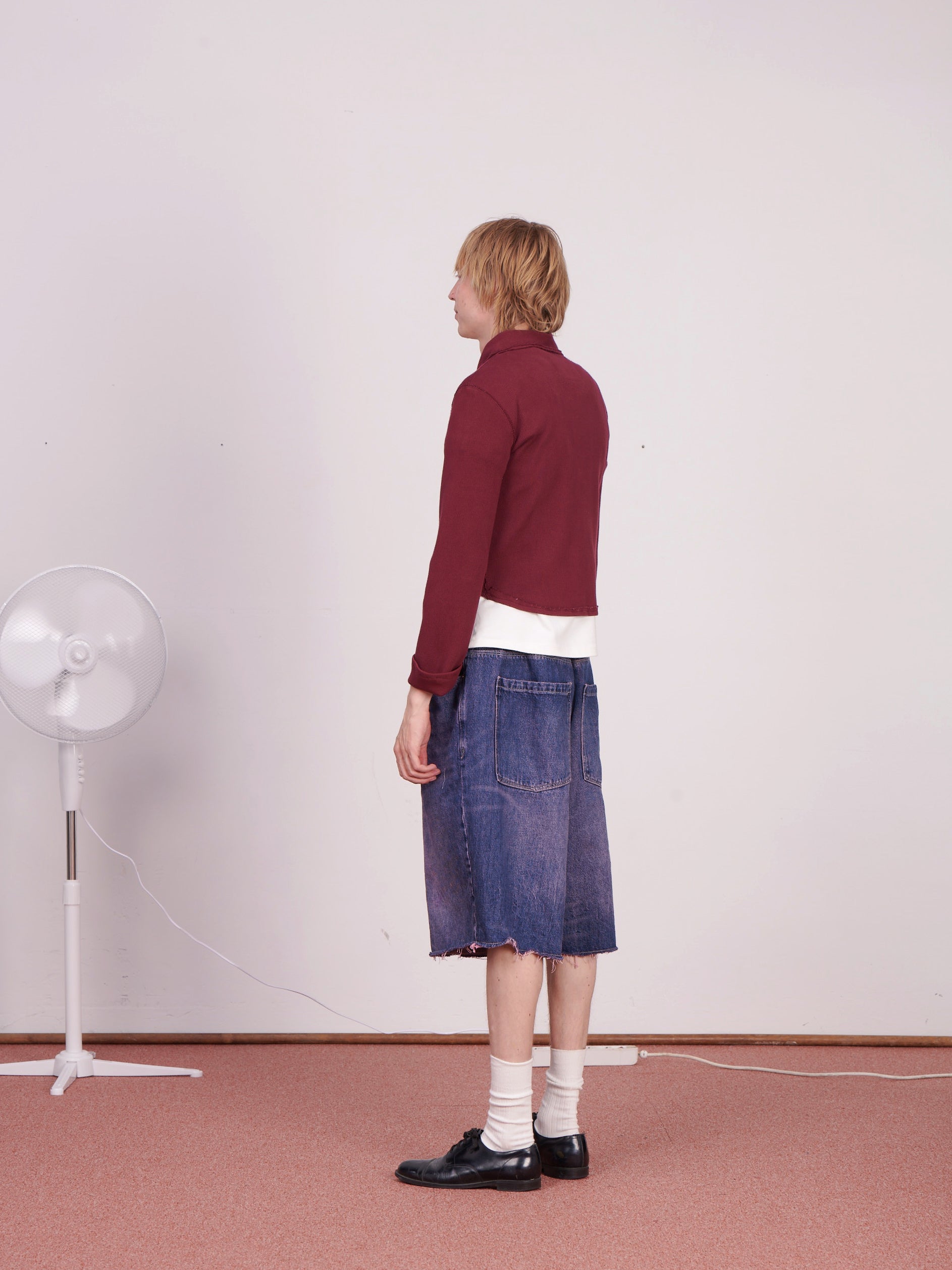 CF.23.01.08.01 FITTED RIB ZIP-CARDI 2x1 heavy rib burgundy