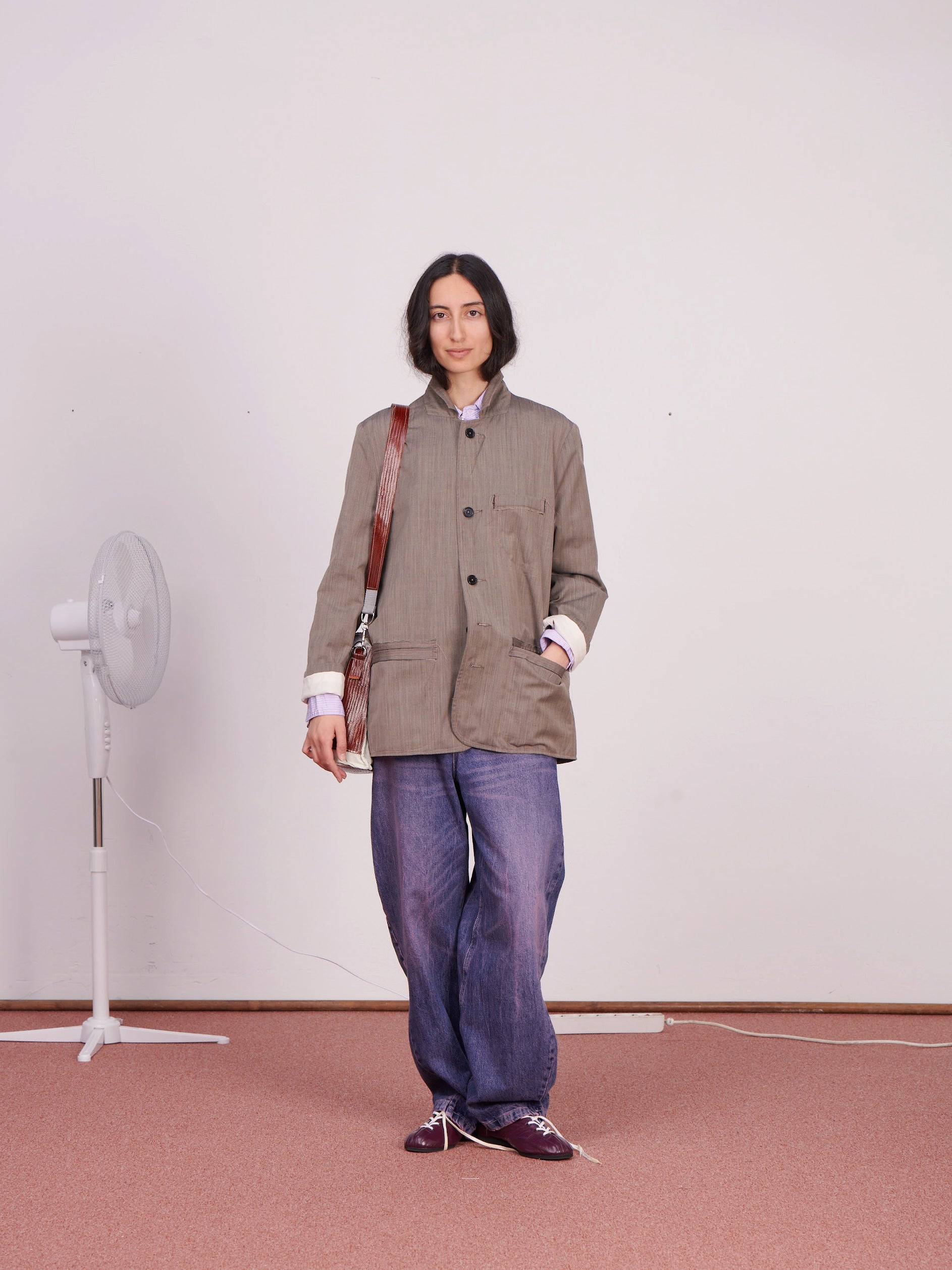 CF.23.09.02.01 SUIT JACKET tropical wool brown melange