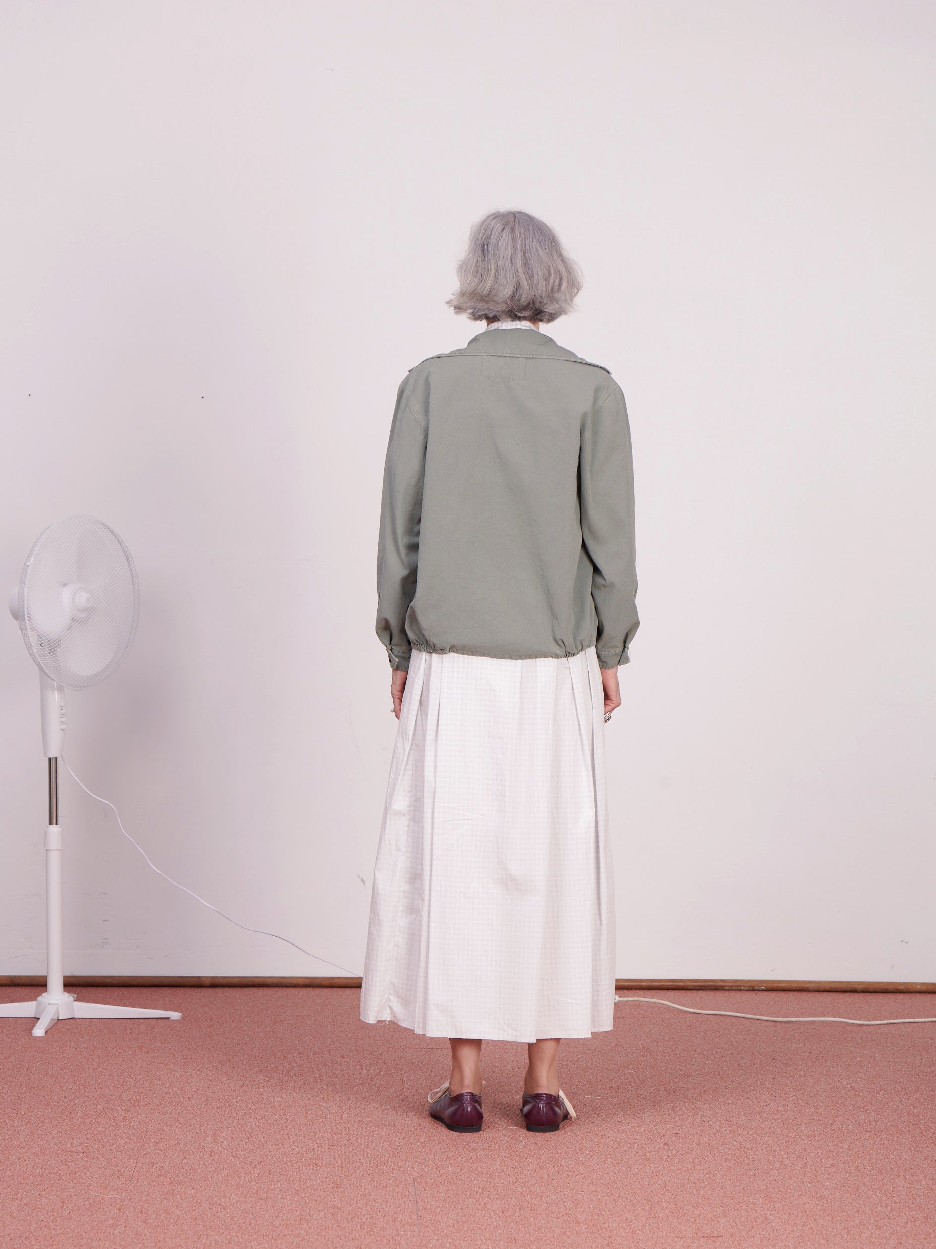 CF.23.10.01.01 SIMPLE JACKET washed twill vintage green