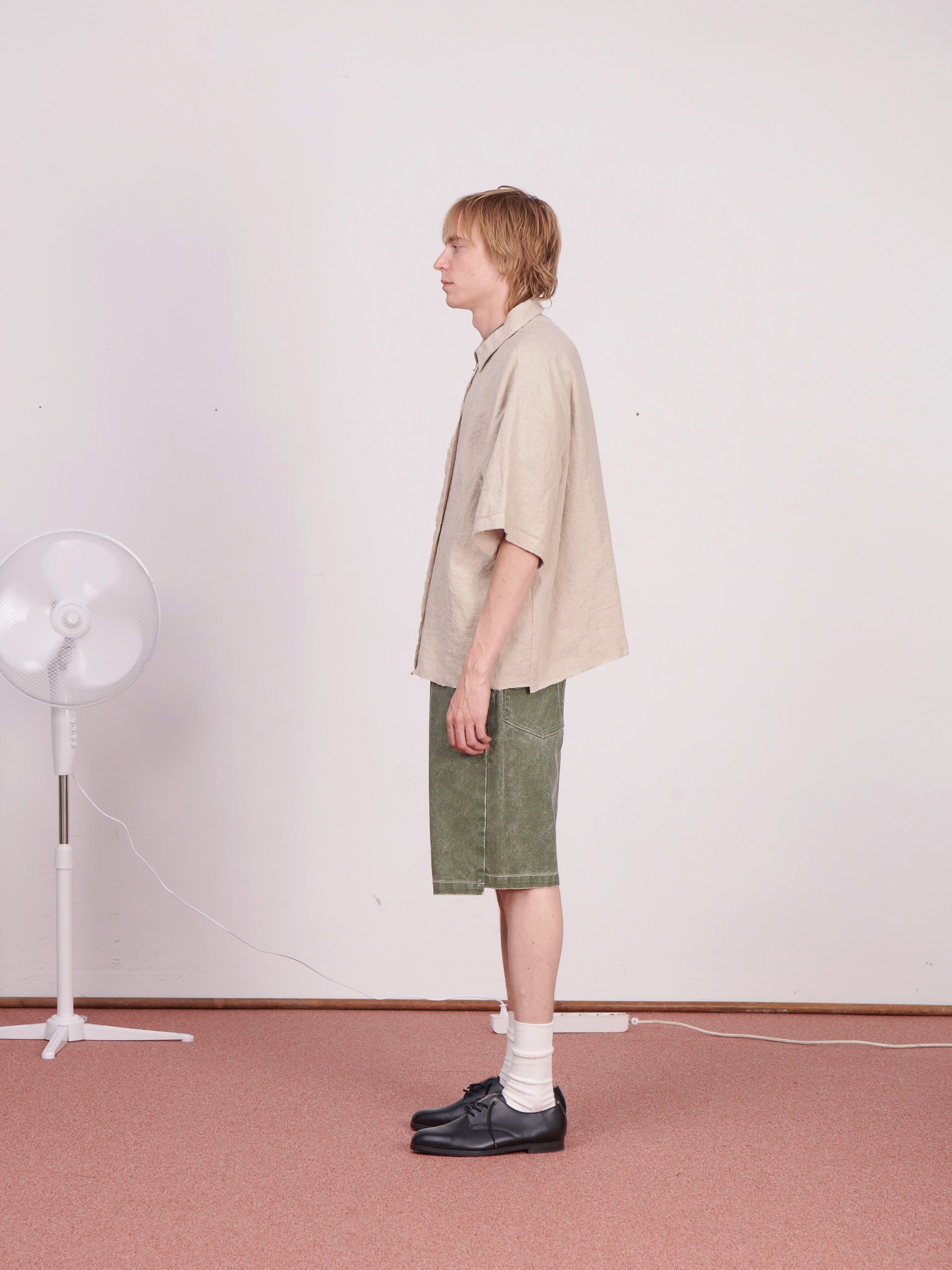 CF.23.04.01.03 SS - ZIP SHIRT light weight linen sand