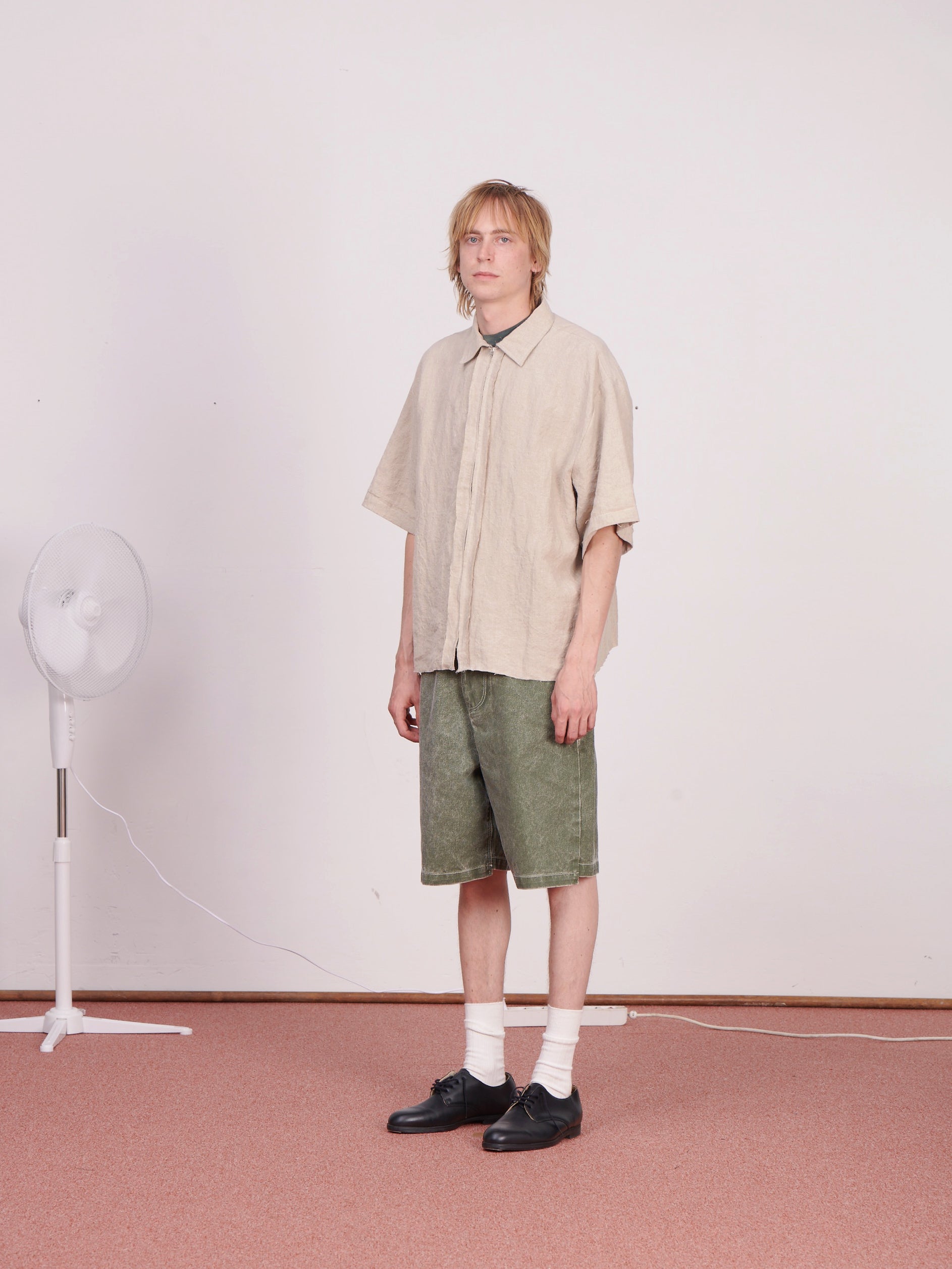 CF.23.04.01.03 SS - ZIP SHIRT light weight linen sand